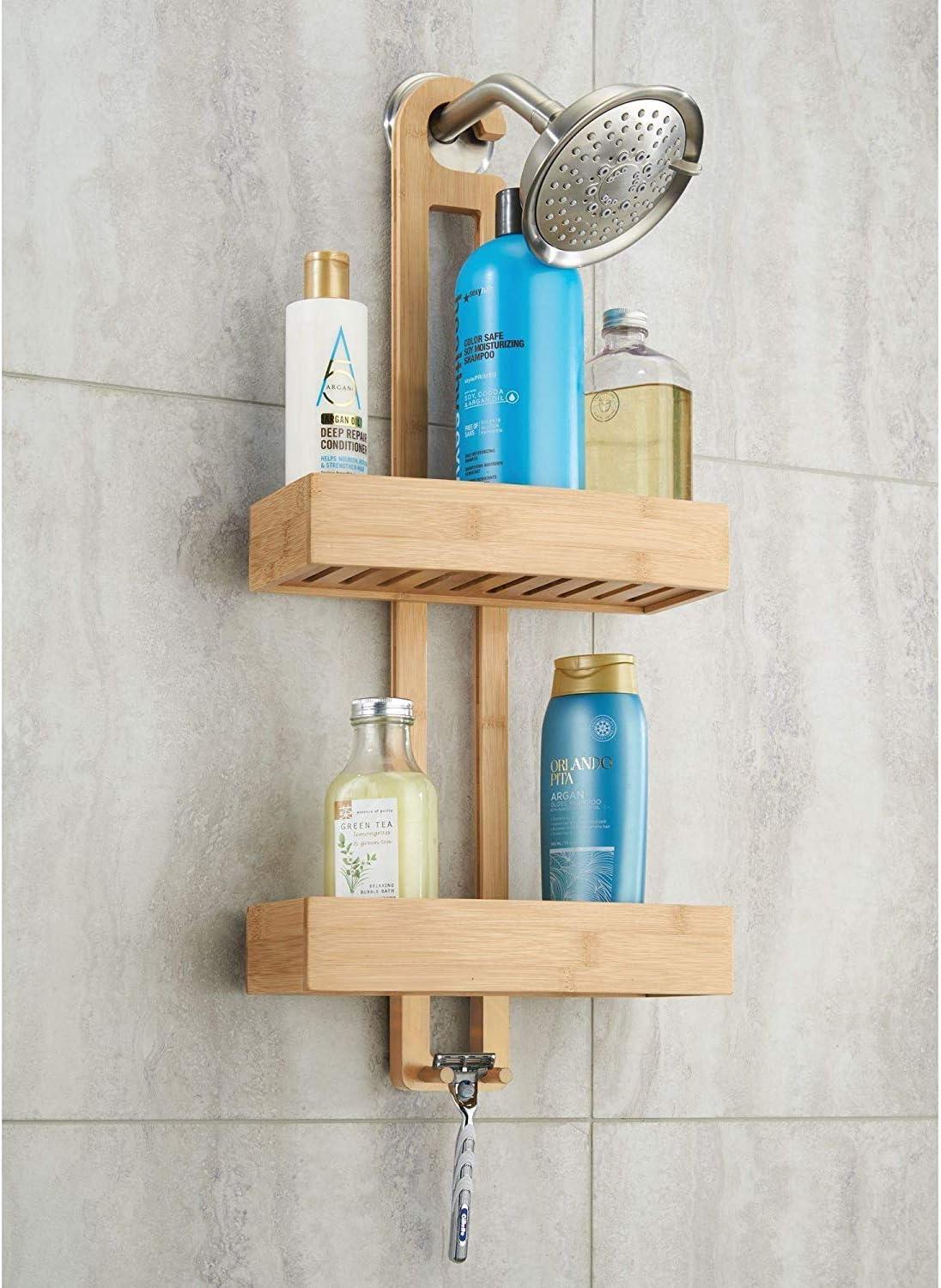 iDesign Formbu Bamboo Hanging Shower Caddy, Natural