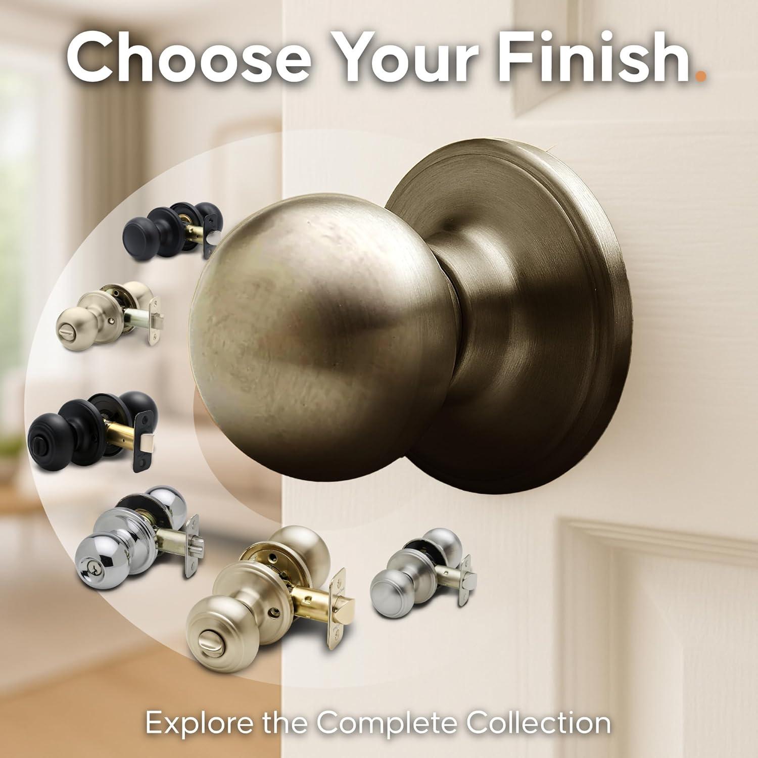Ball Passage Door Knob with Round Rosette