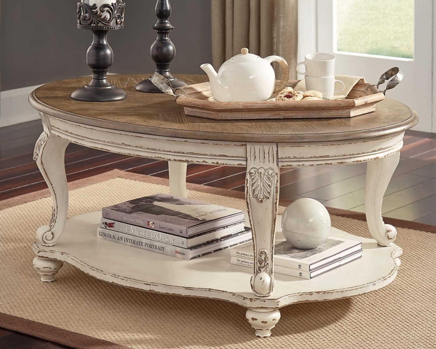 Signature Design By Ashley Casual Realyn Coffee Table White/Brown