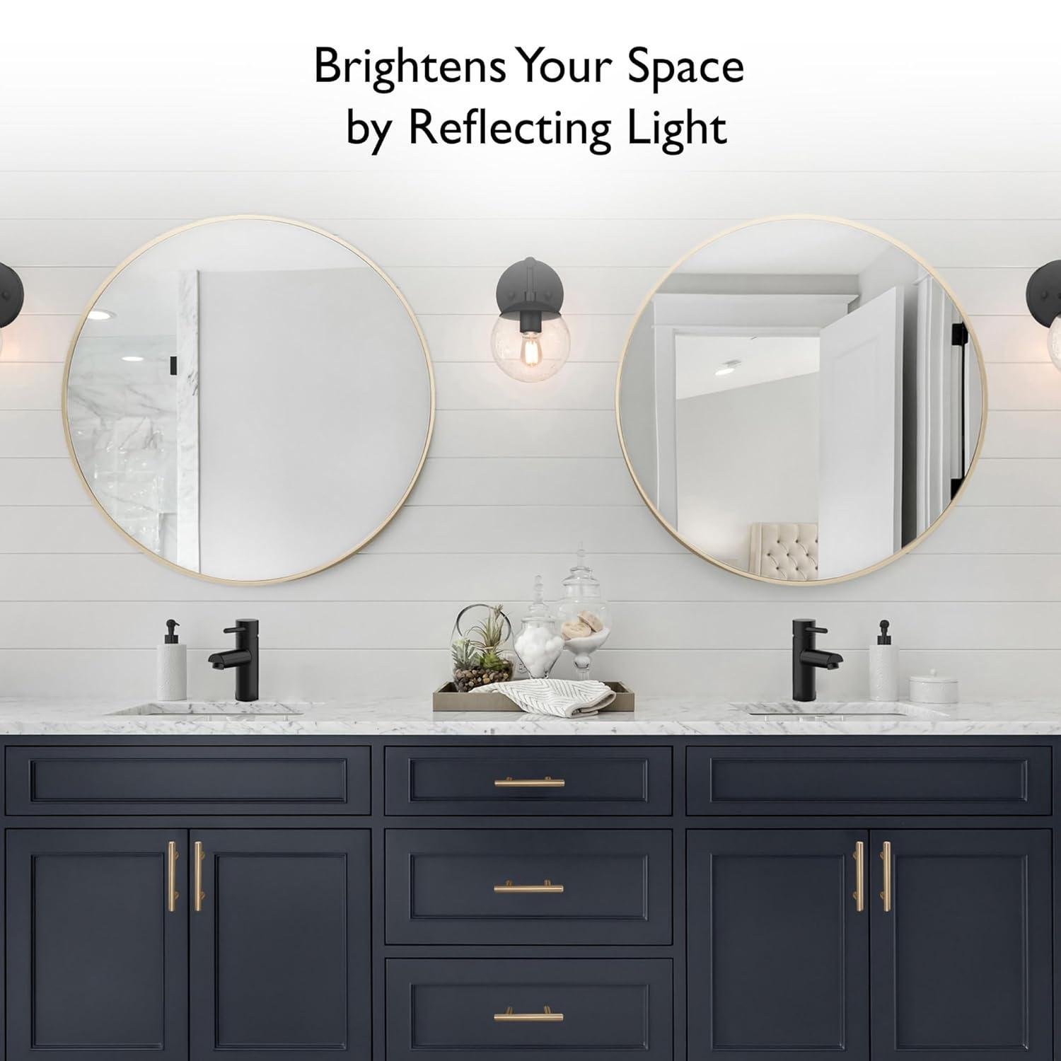 Design House Kenna 20" x 30" Round Wall Accent Mirror