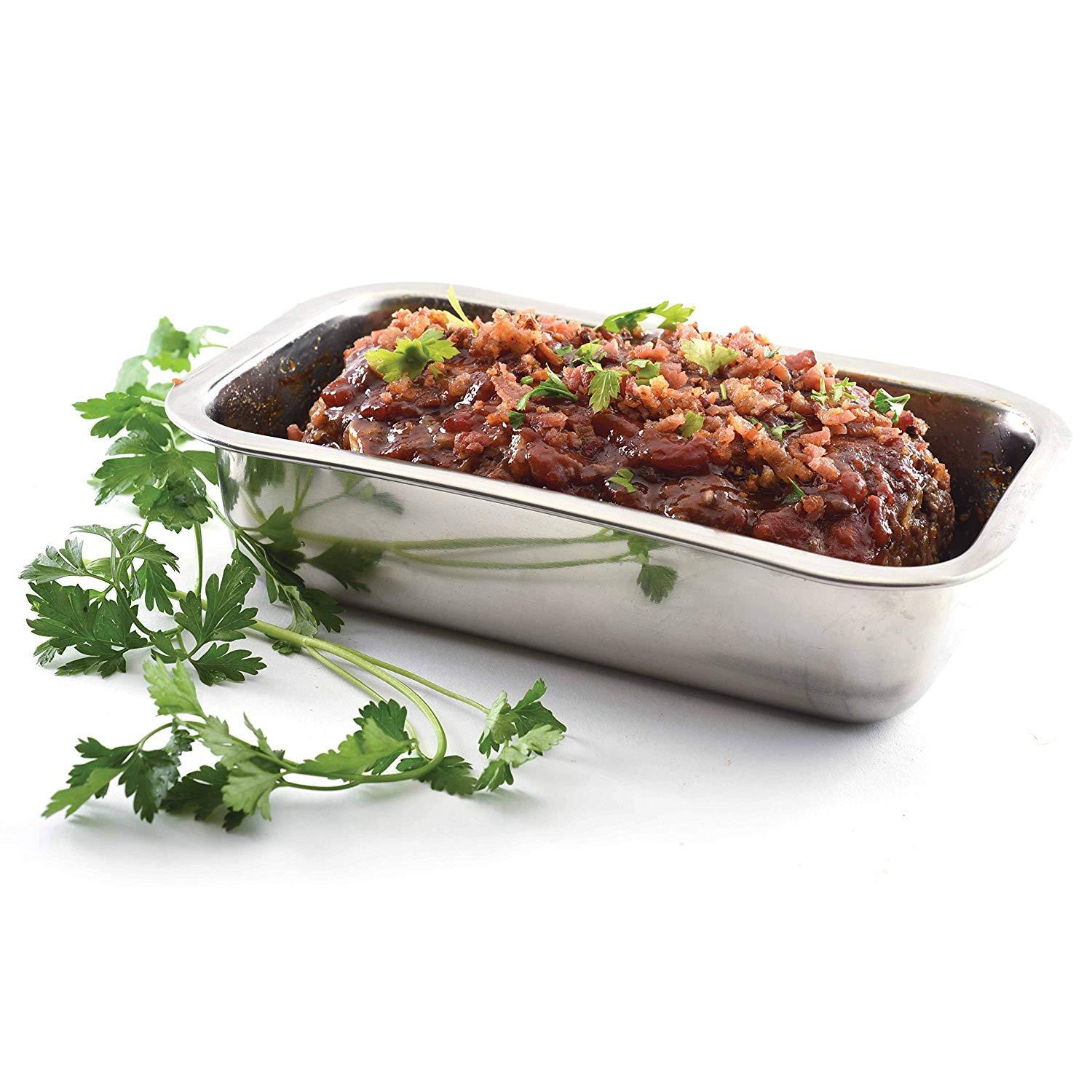 SinYYH Stainless Steel Bread Loaf Meatloaf Dessert Pan With A Mirror Finish | Model 3849 (2-Pack)