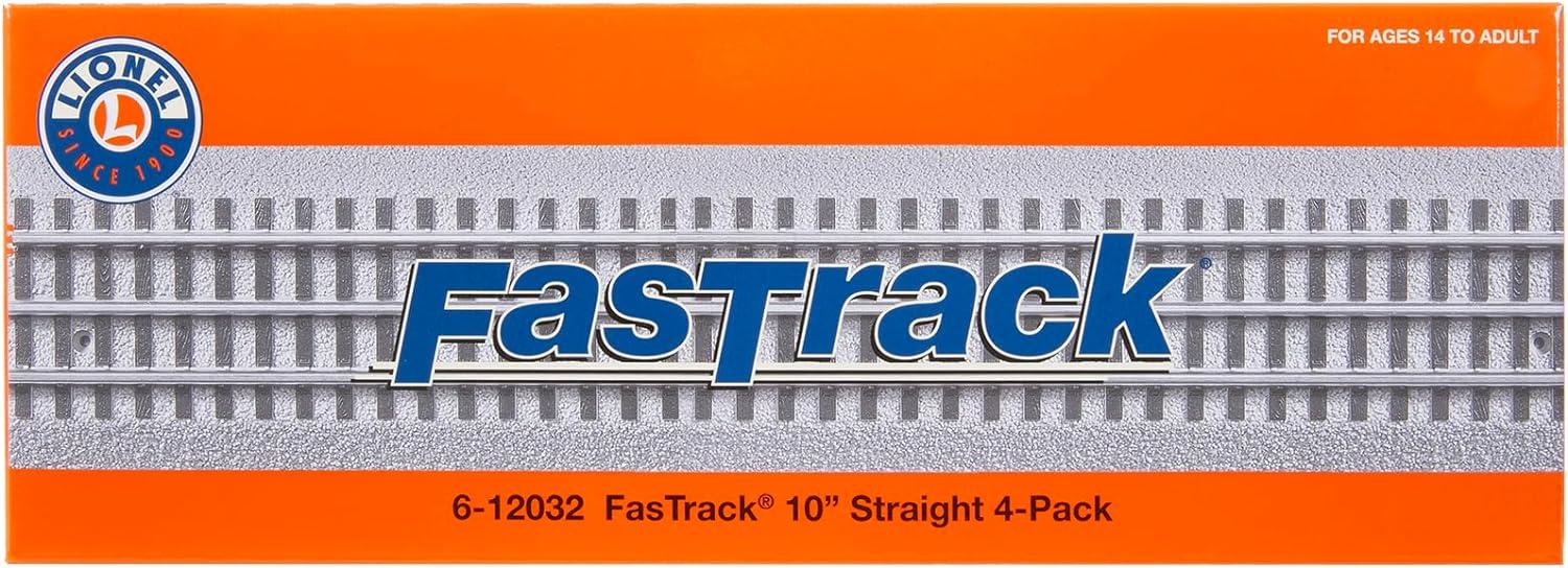 Lionel O Scale 10" Straight FasTrack Pack (4 Pieces) Model Train Track