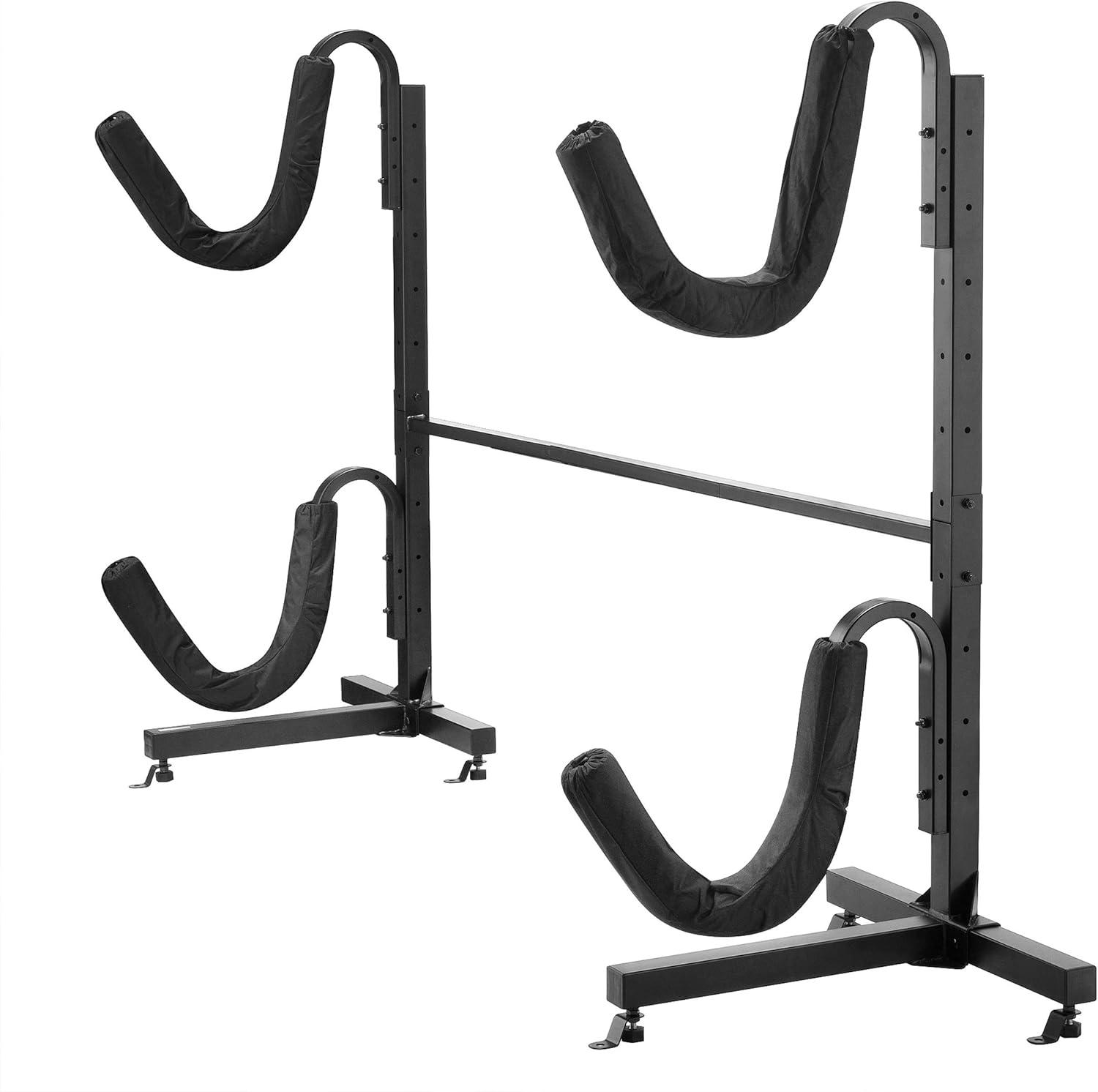 Pentagon Tool Rad Sportz 2-Kayak Storage Rack - Freestanding Vertical Stand for Paddleboards or Kayaks with 175lbs Capacity - For Indoor or Outdoor, Black 83-DT5005