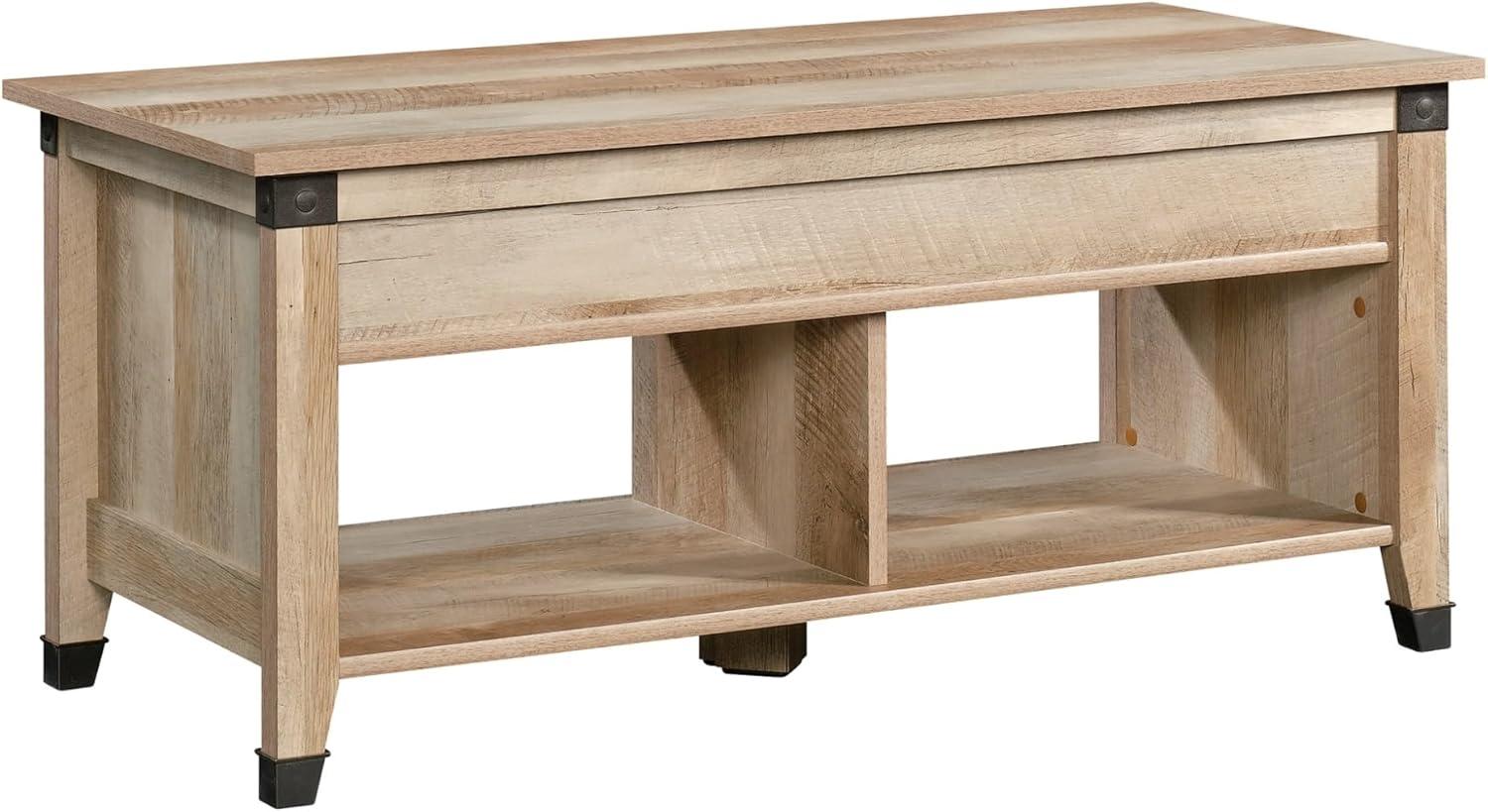 Lintel Oak Rectangular Lift-Top Coffee Table with Storage