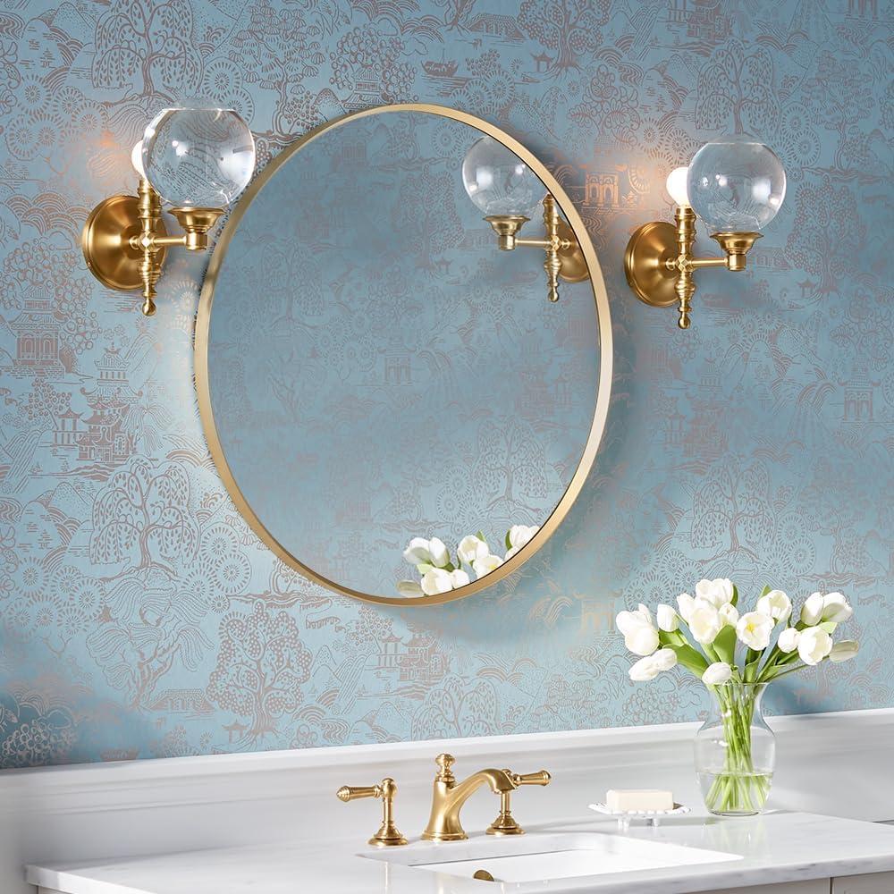 Essential Round Wall Mirror, Bathroom/Vanity Mirror with Frame