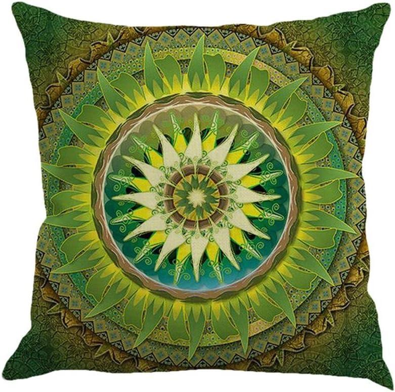 Retro Bohemian Mandala Cotton Pillow Covers Set of 4