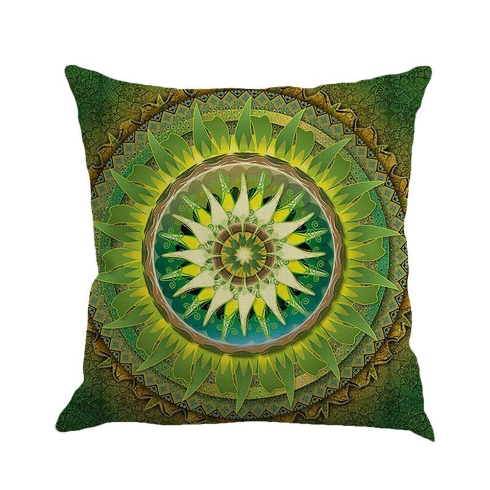 Jartinle Set of 4 Retro Floral Mandala Compass Medallion Bohemian Pillow Covers Boho Decor Hippie Throw Pillows Decorative for Sofa Couch 18 x 18