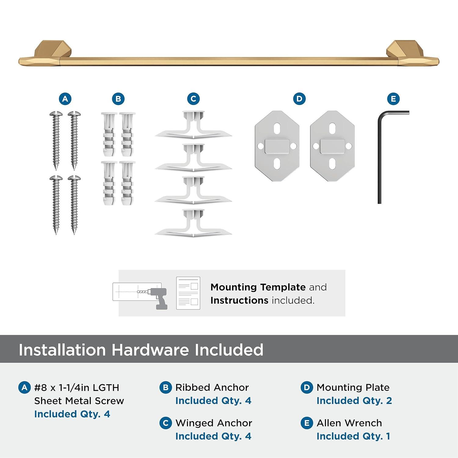 Amerock St. Vincent 27.12" Wall Mounted Towel Bar BH36044CZ