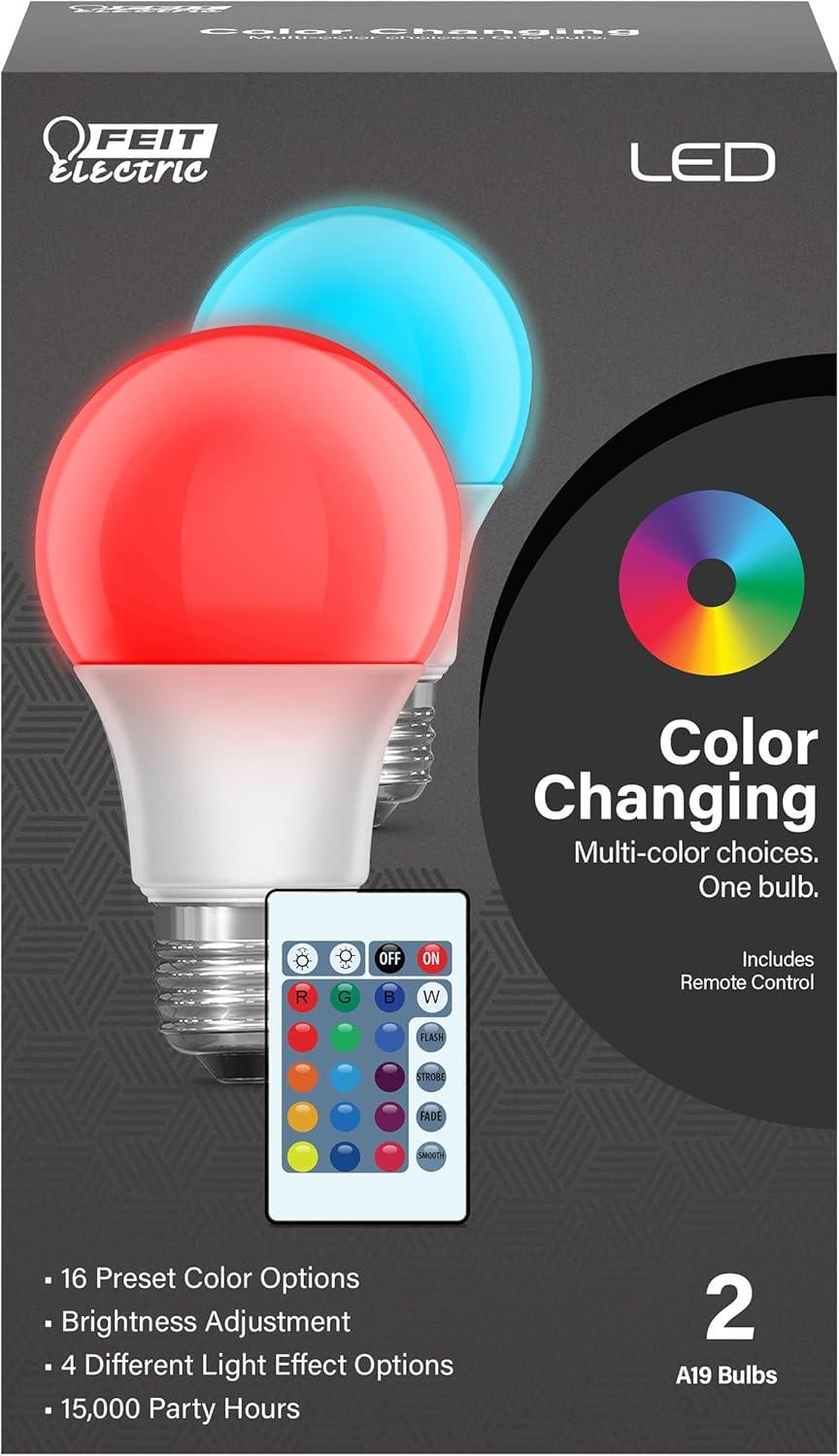 Feit Electric Multi-Color LED Party Light Bulbs with Remote