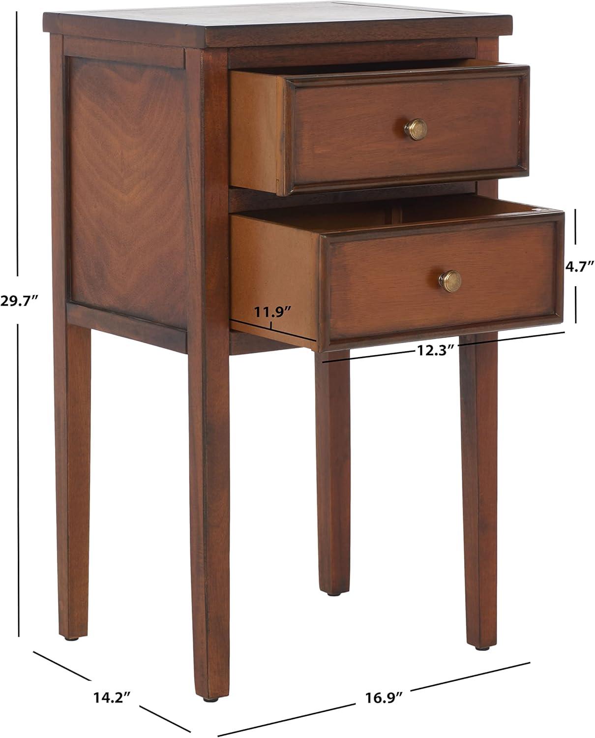 Toby Accent Table with Storage Drawers  - Safavieh