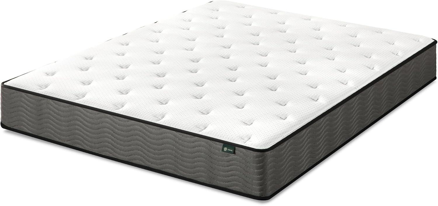 ZHENYING 10 Inch True Support Hybrid Mattress [New Version], Queen, Fiberglass Free, Medium Feel, Motion Isolation, Certified Safe Foams & Fabric, Mattress in A Box
