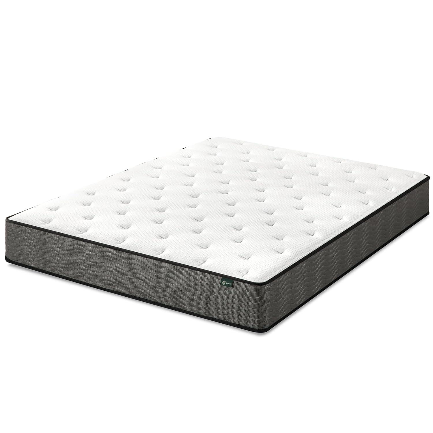 ZHENYING 10 Inch True Support Hybrid Mattress [New Version], Queen, Fiberglass Free, Medium Feel, Motion Isolation, Certified Safe Foams & Fabric, Mattress in A Box