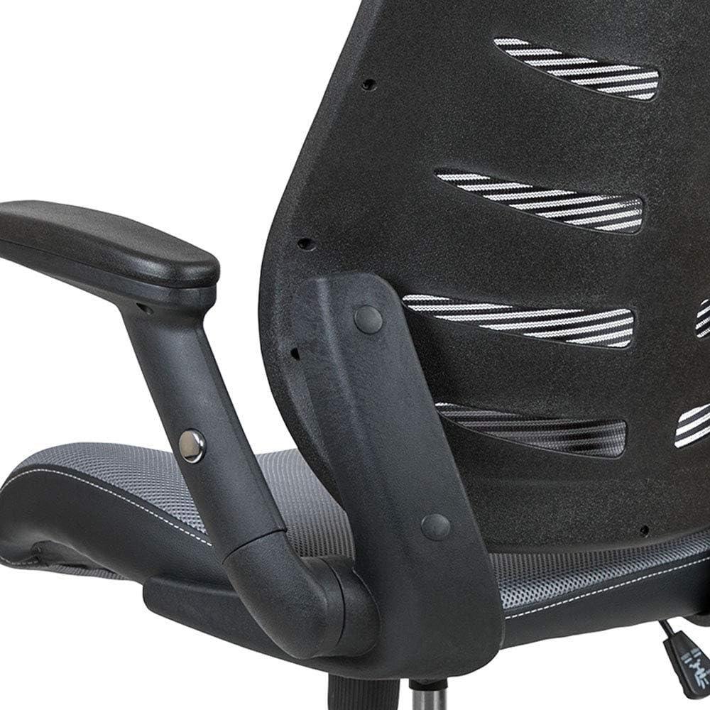 High Back Mesh Spine-Back Ergonomic Drafting Chair with Adjustable Foot Ring