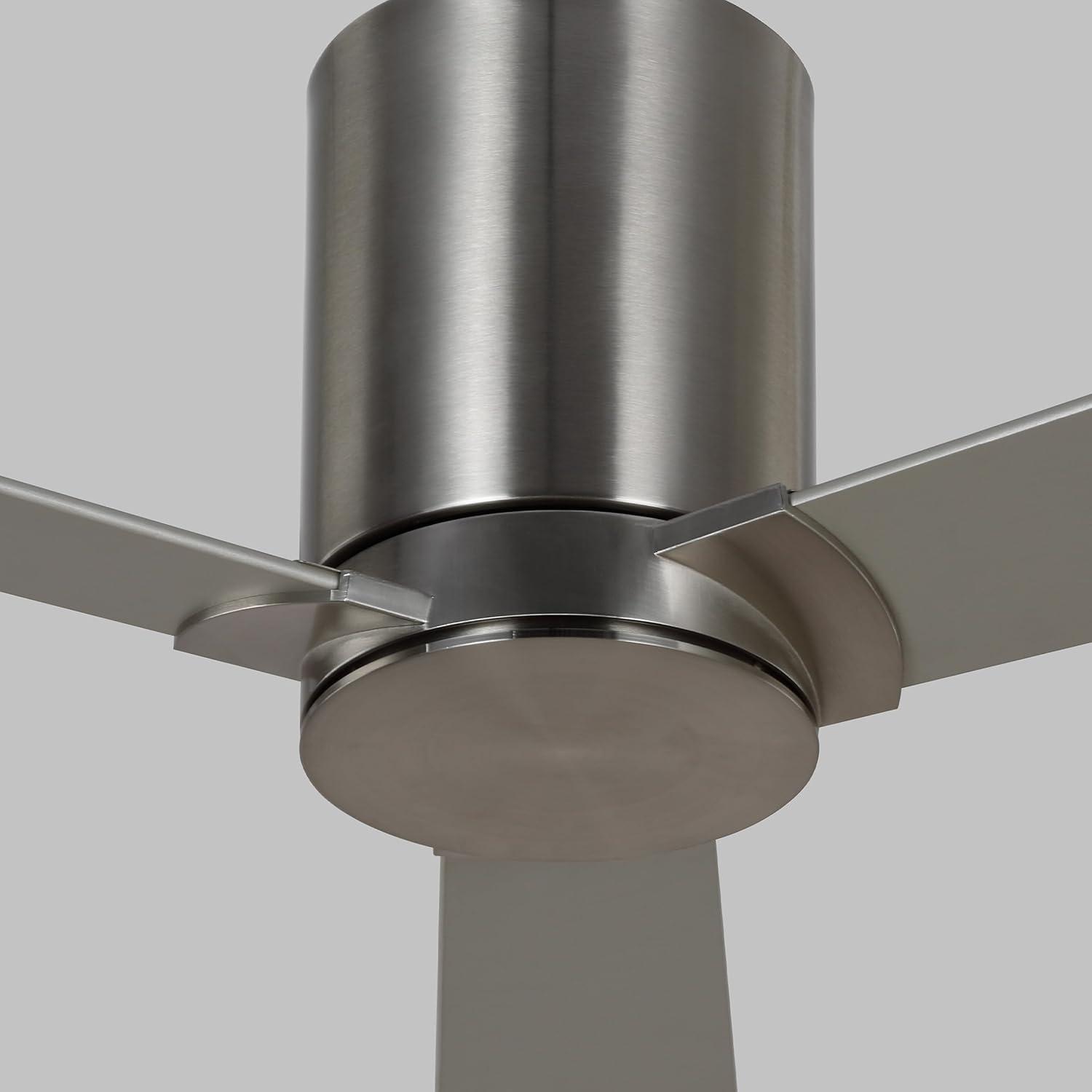 Brushed Steel 44" Ceiling Fan with Reversible Blades and Remote