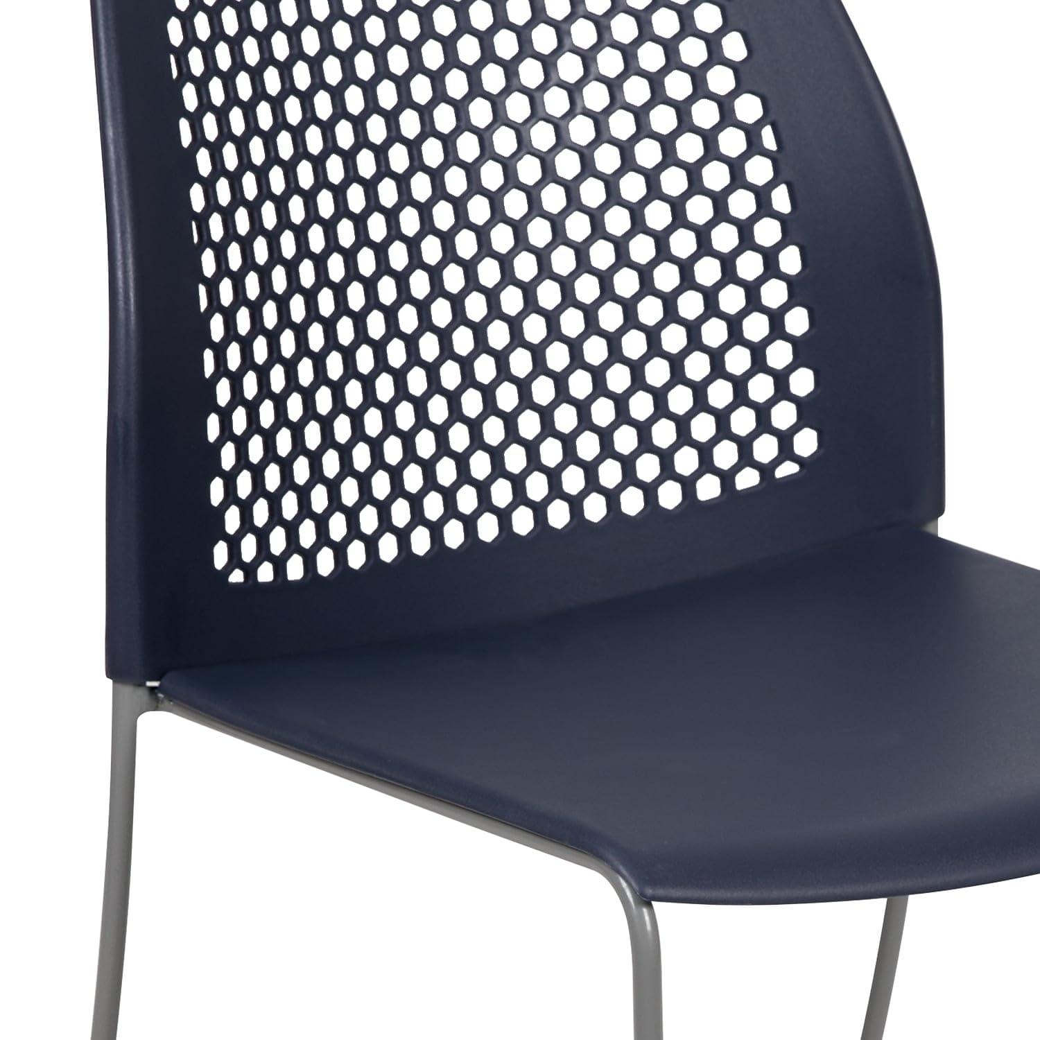 Flash Furniture Antonia 661 lb. Capacity Stack Chair with Air-Vent Back and Powder Coated Sled Base
