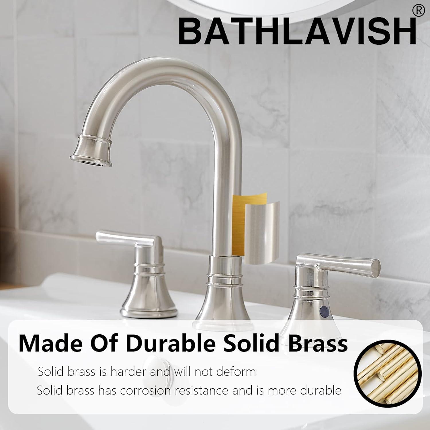 Widespread 2-handle Bathroom Faucet with Drain Assembly