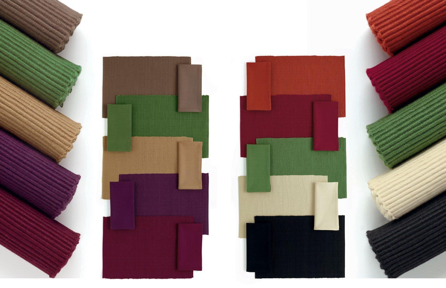 DII Ribbed Kitchen Placemat Set, Set of 6, 19"x13", 100% Cotton, Multiple Colors