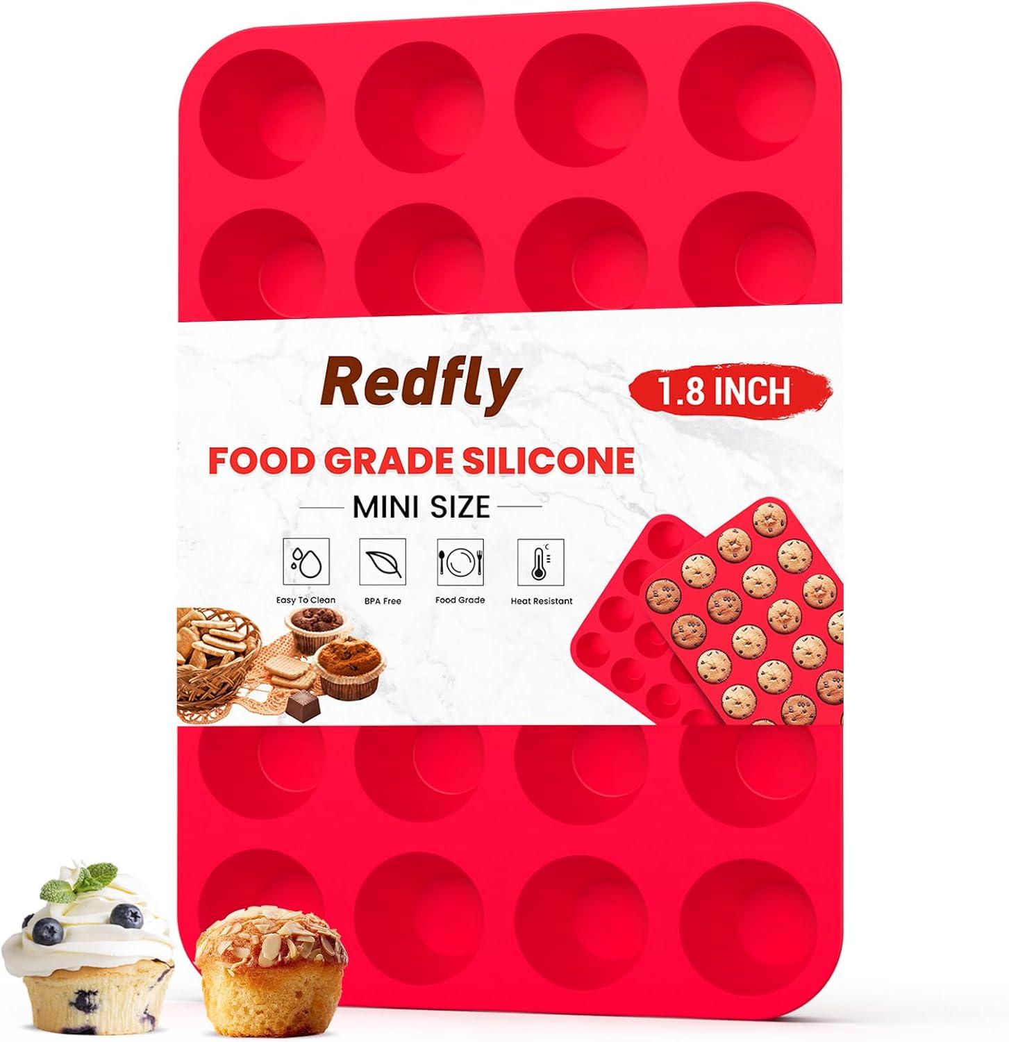 Artrylin 24 Cups Silicone Muffin Pan Cupcake Pans,Silicone Baking Molds,Nonstick BPA Free