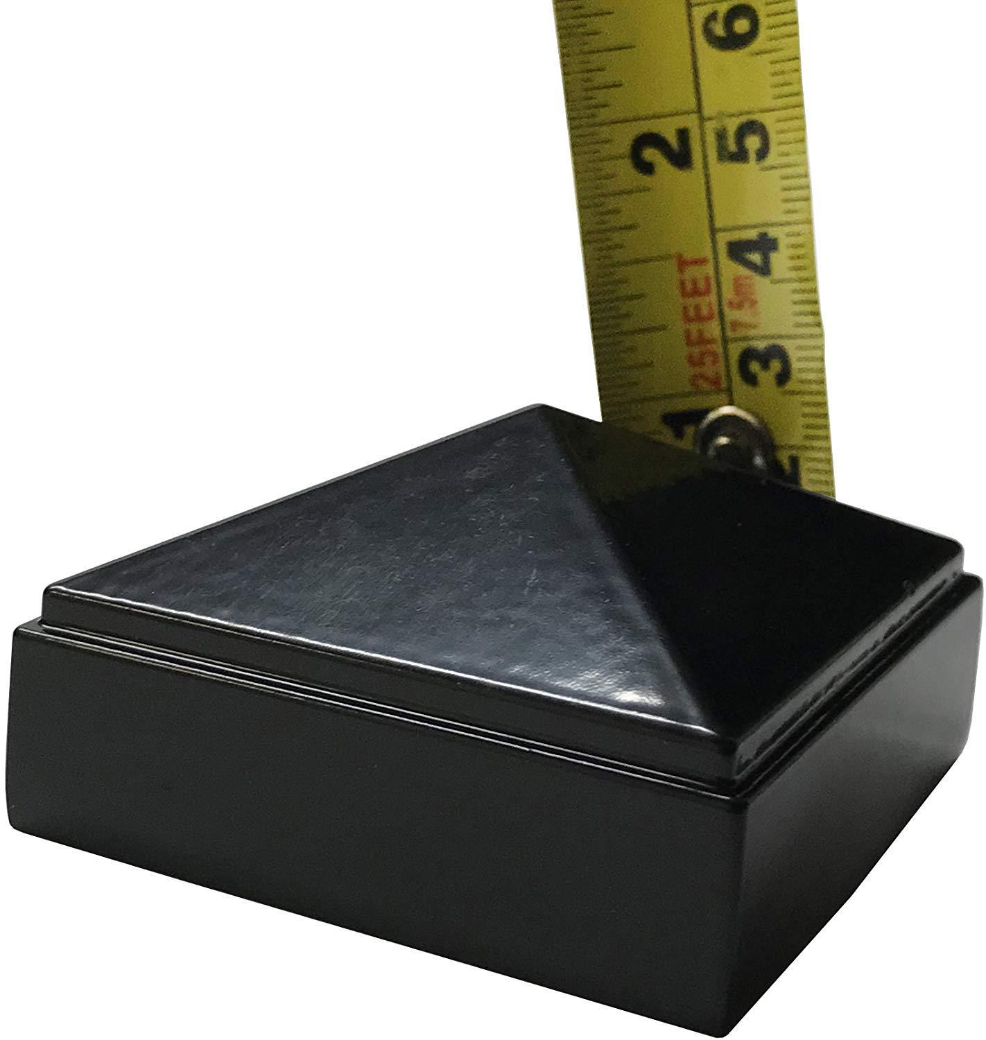 Tapa de Poste Piramidal de Aluminio de 4" x 4" para Postes de Metal - Ajuste a Presión - Negro