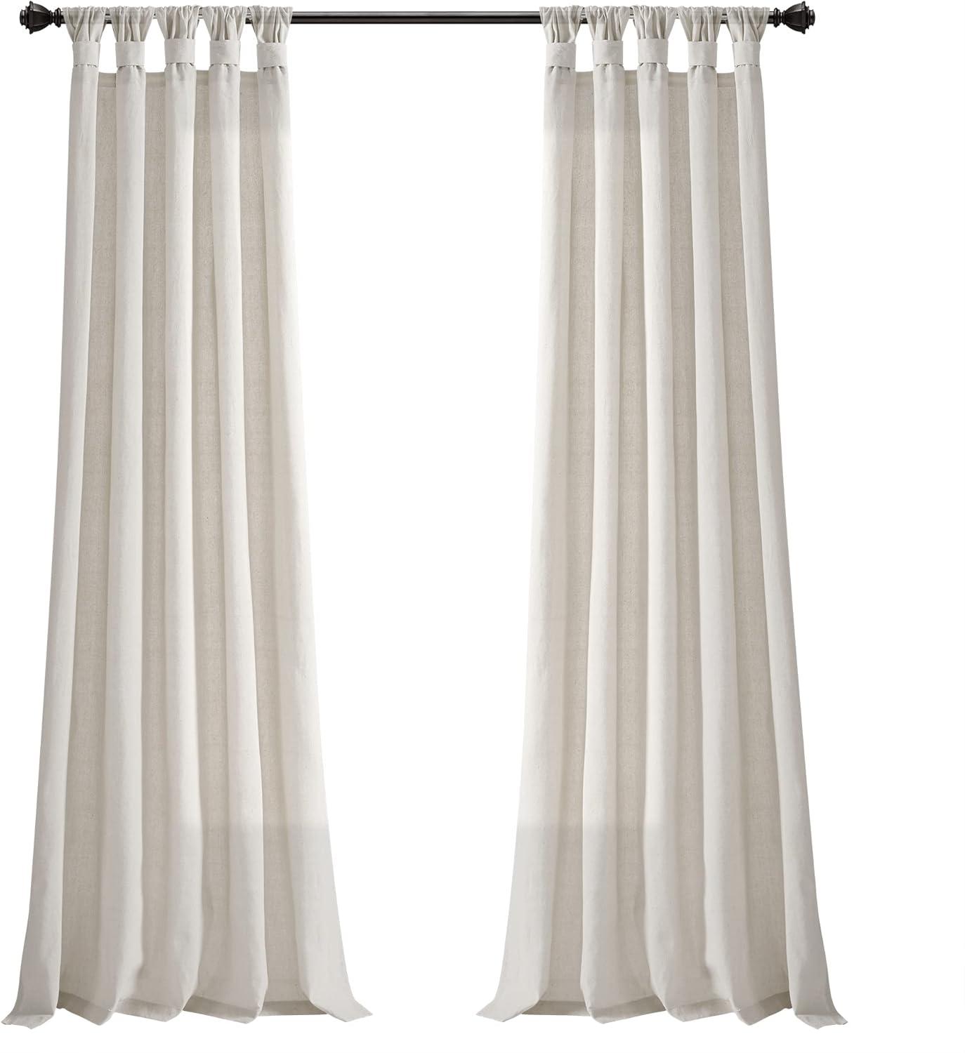 Lush Decor Linen Sheer Curtain Pair (Set of 2)