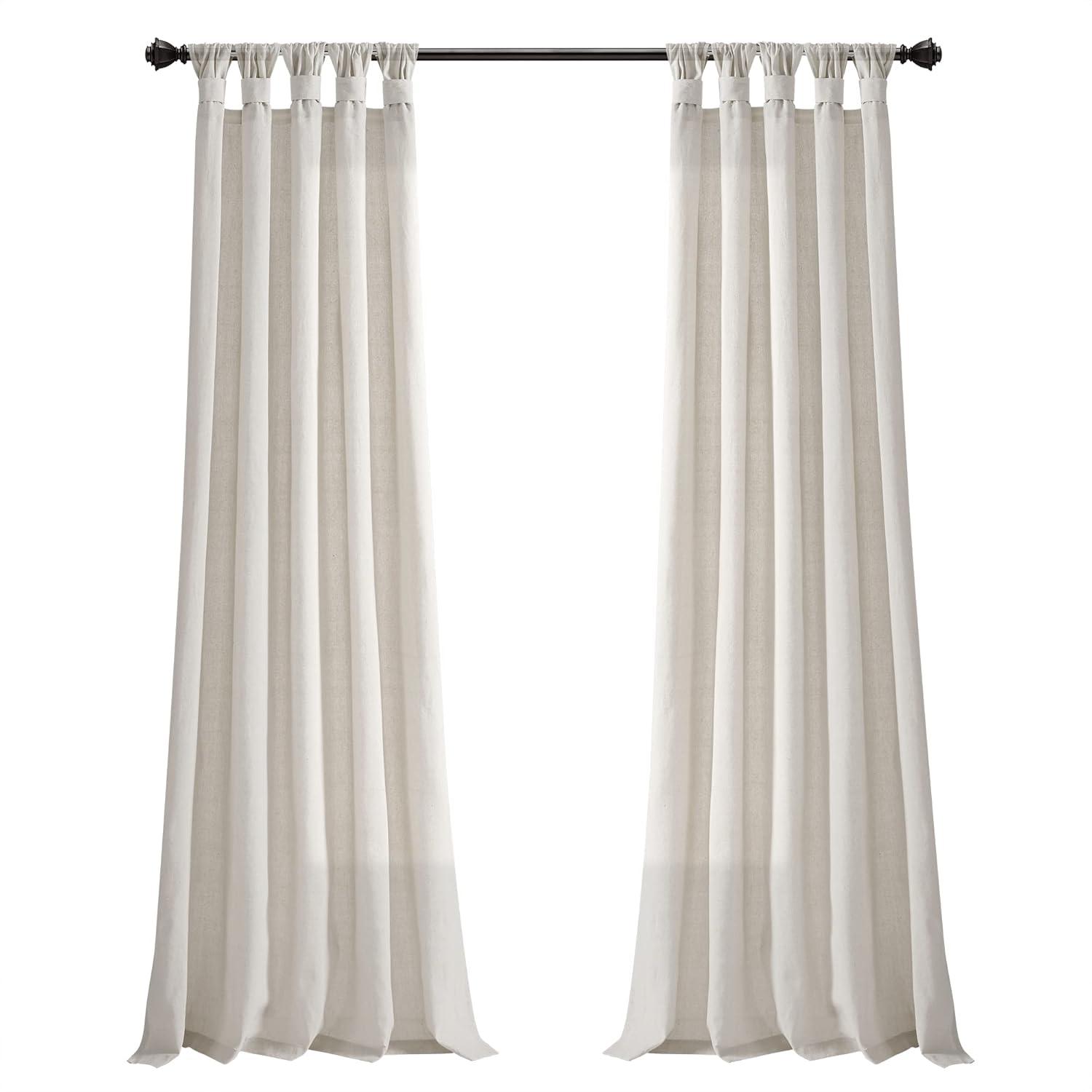 Lush Decor Linen Sheer Curtain Pair (Set of 2)