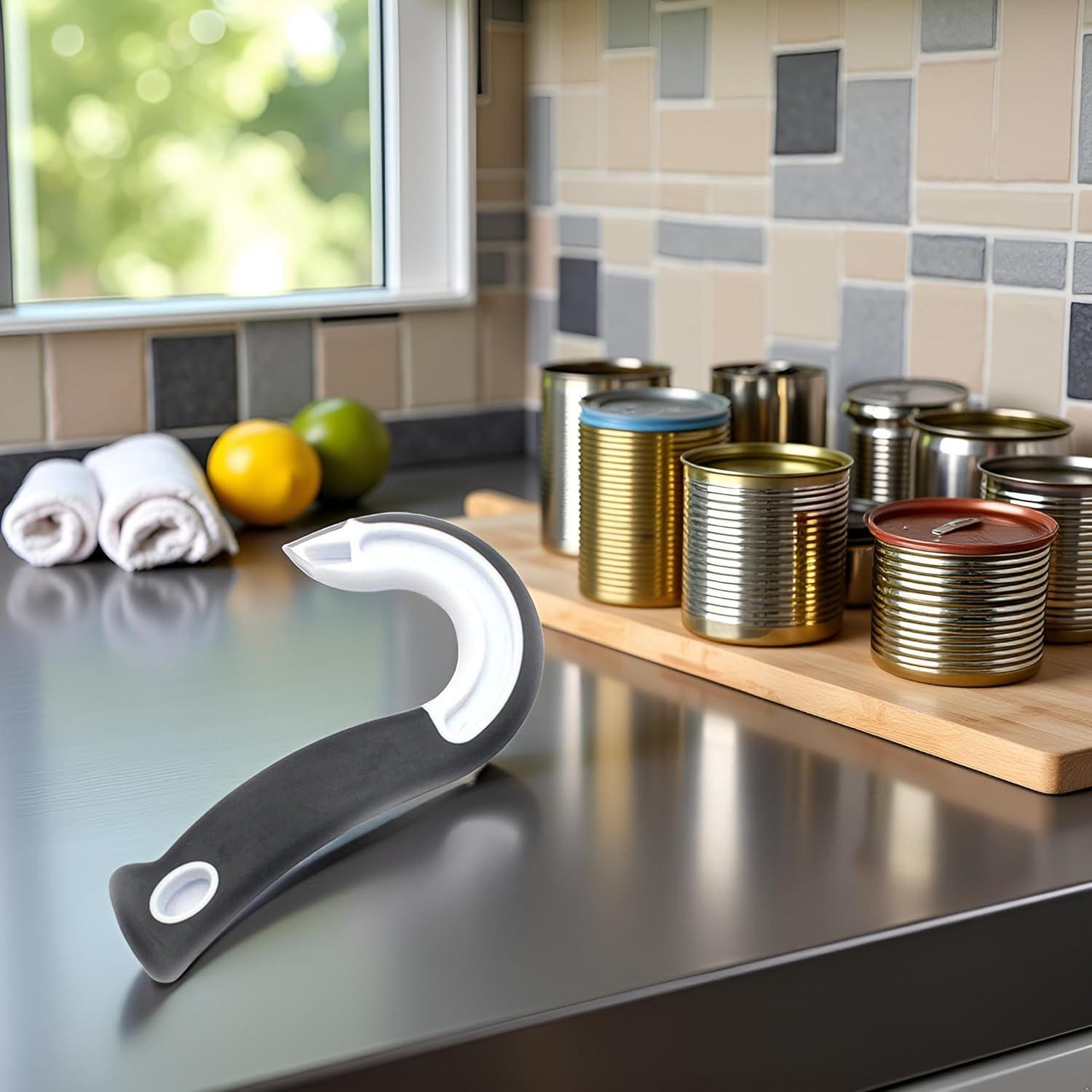 Jokari Easy Open Ring Pull Can Opener to Easily Open Canned Good Pry Tabs