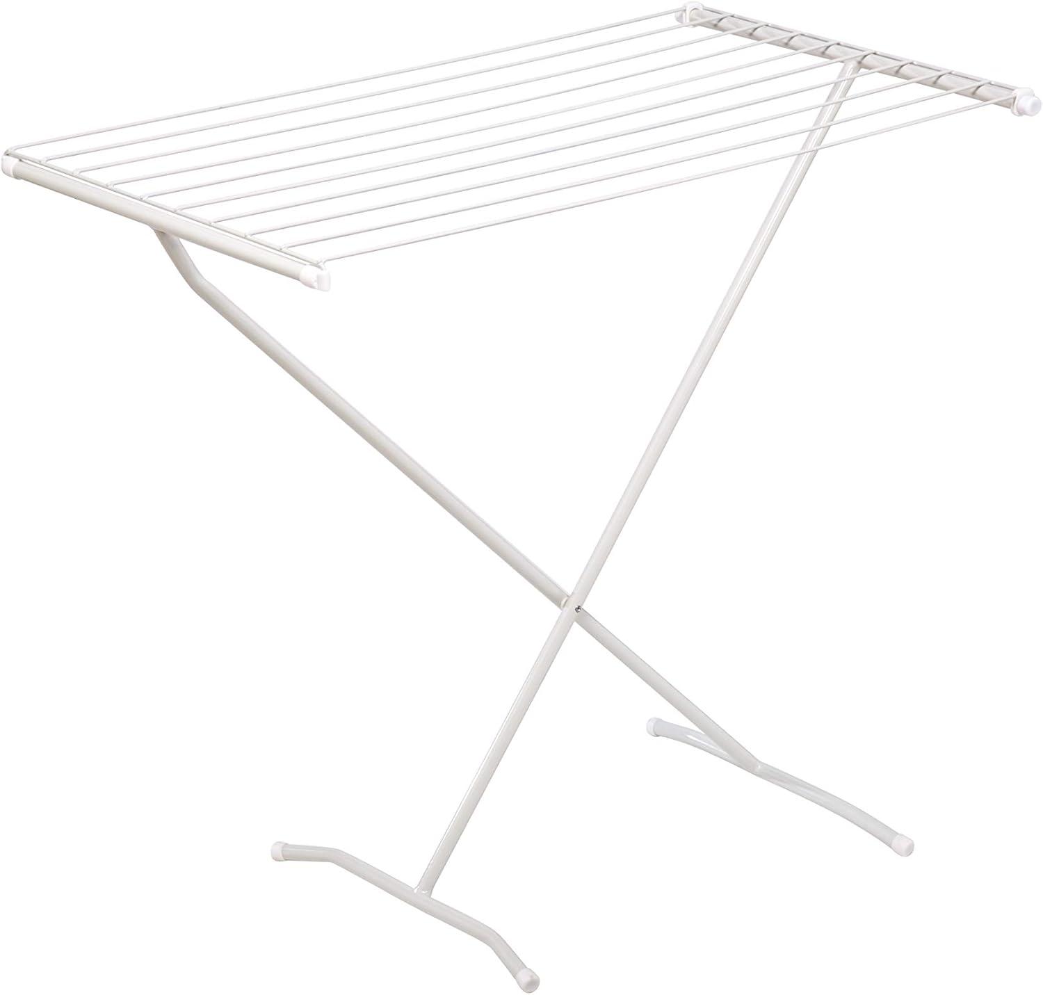 Honey-Can-Do Collapsible Steel X-Frame Freestanding Clothes Drying Rack, White