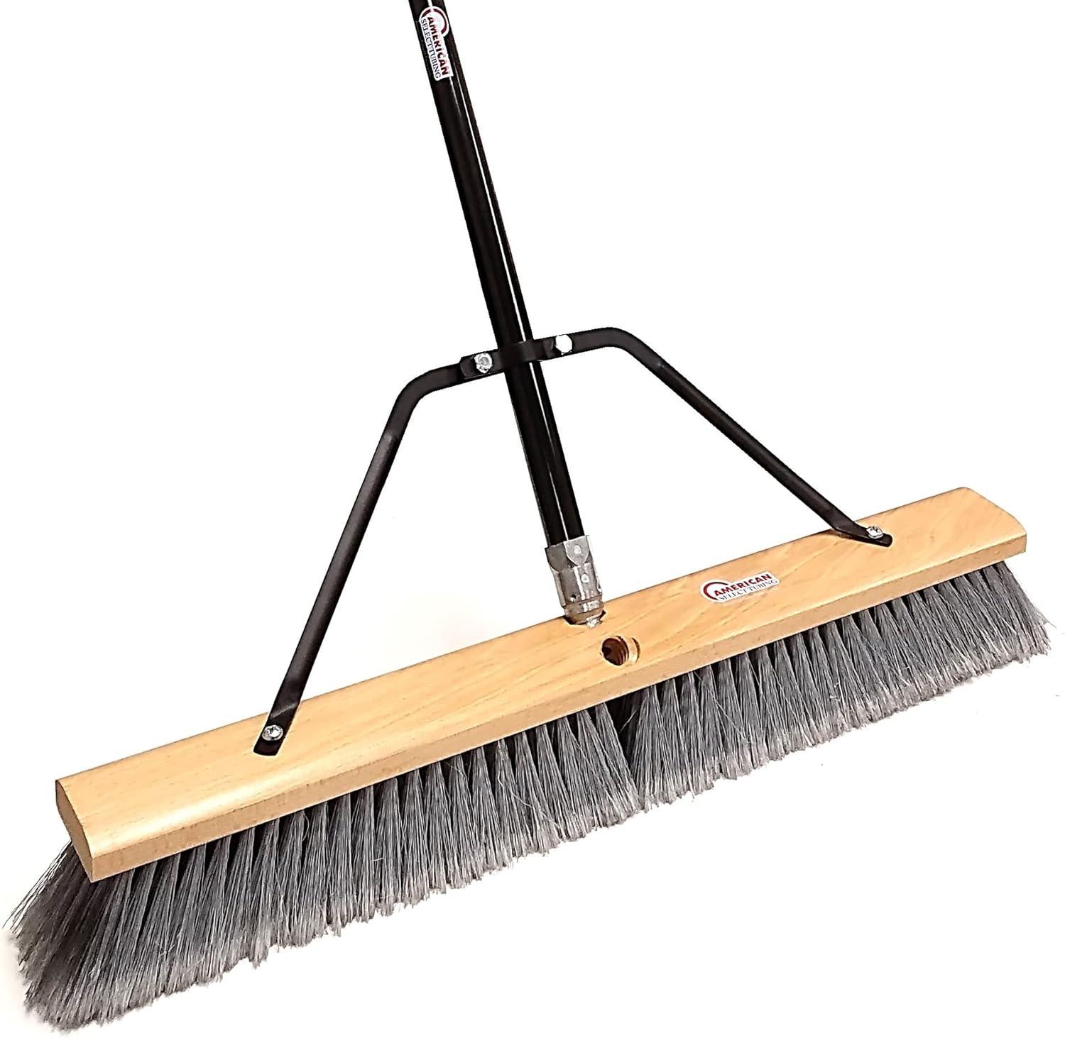 Pbma24004 Heavy Duty 24" Multi-Surface Push Broom with Silver/Black Handle