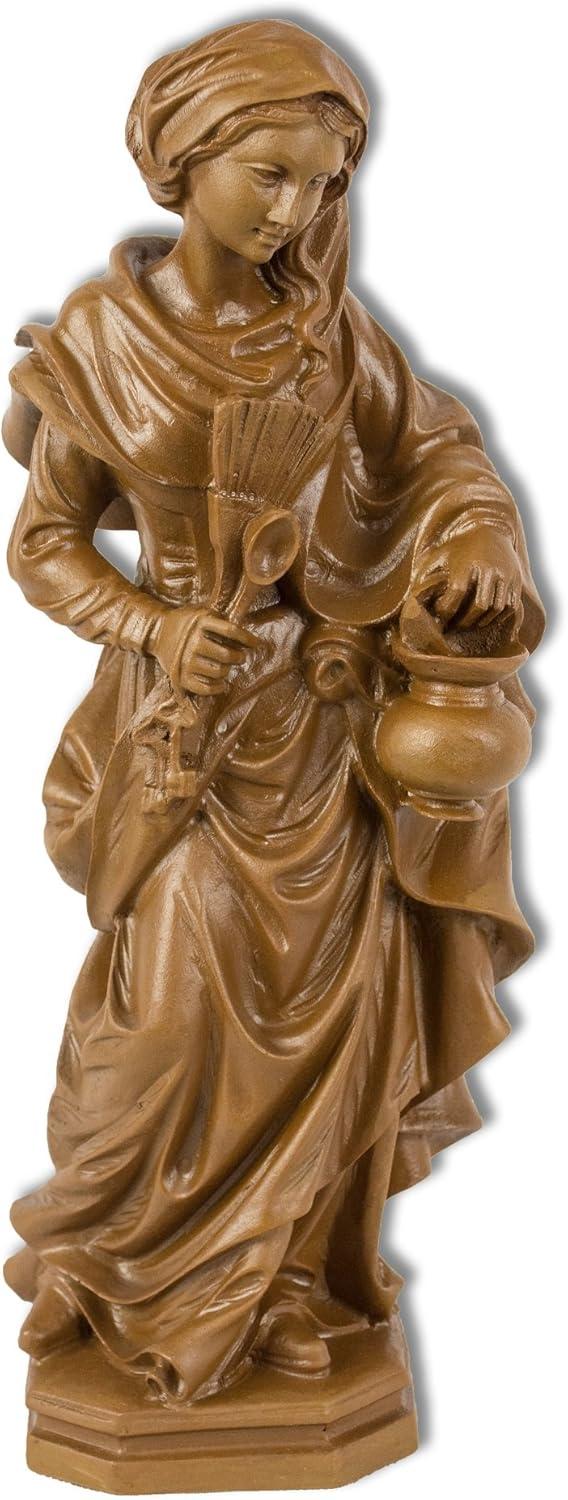 Kitchen Madonna Resin Statue (Wood-Tone)