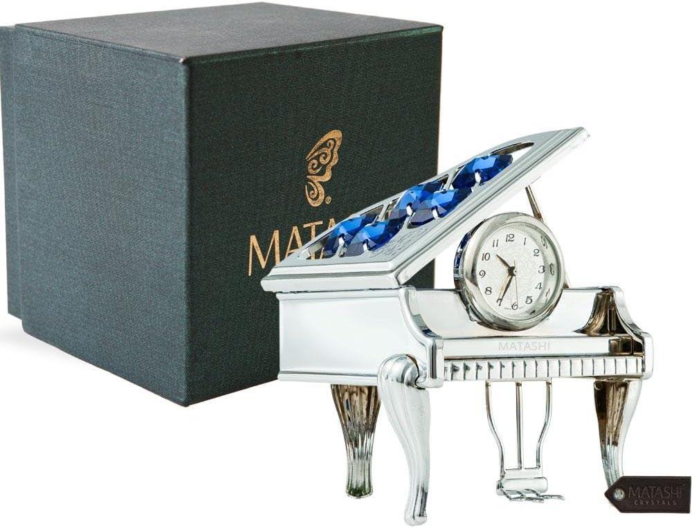 Glam Analog Metal Quartz Movement / Crystal Tabletop Clock