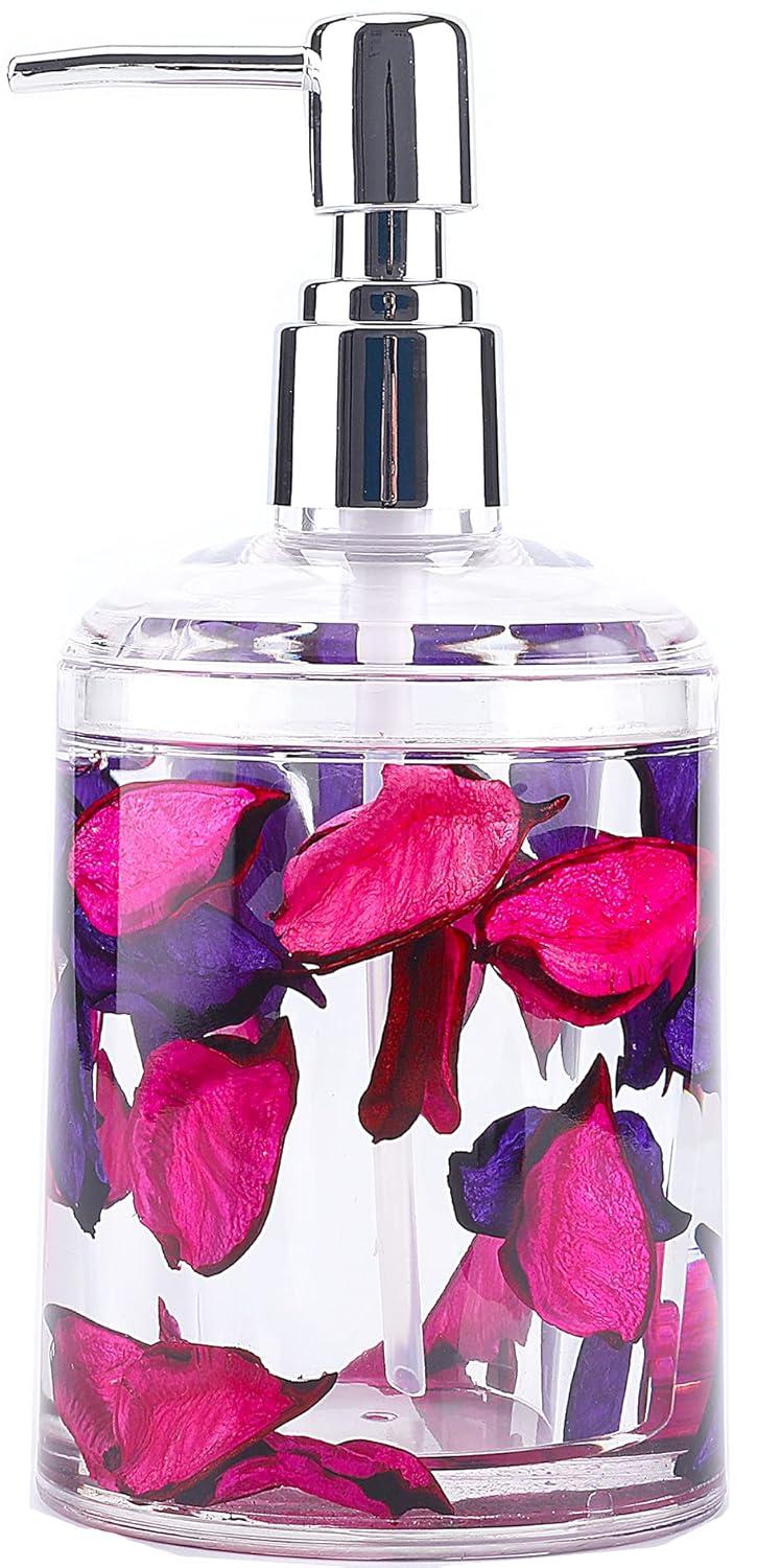 Locco Decor 4 Piece Acrylic Liquid 3D Floating Motion Bathroom Vanity Accessory Set LEAF