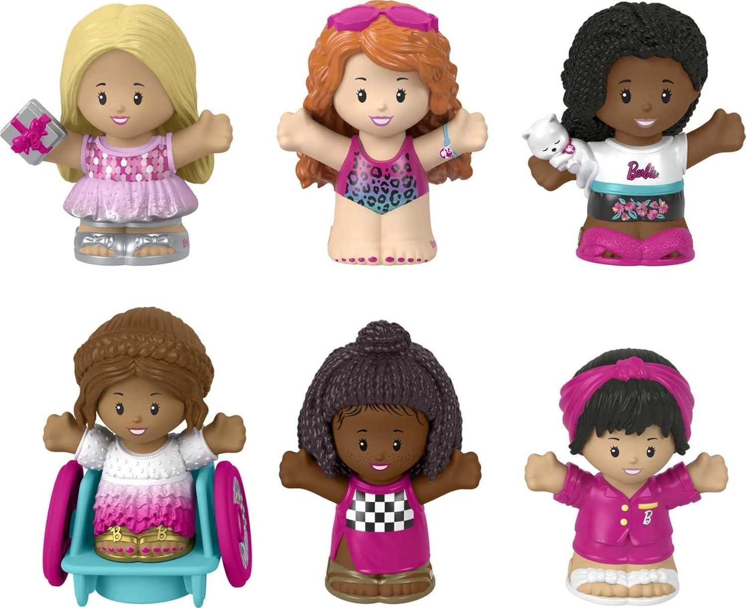 Fisher-Price Little People Barbie Figure, 6 Piece Pack