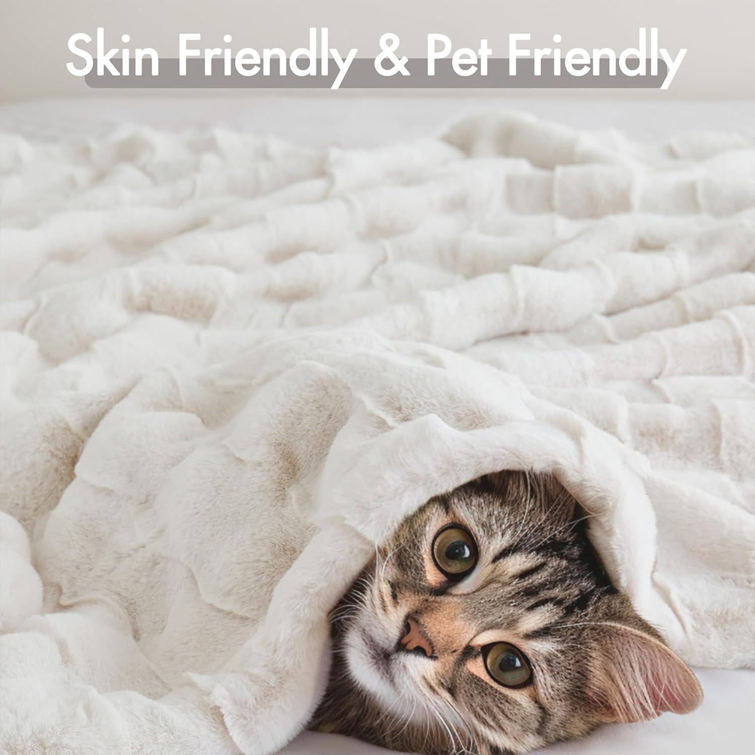 Madison Park Vivienne Faux Fur Throw