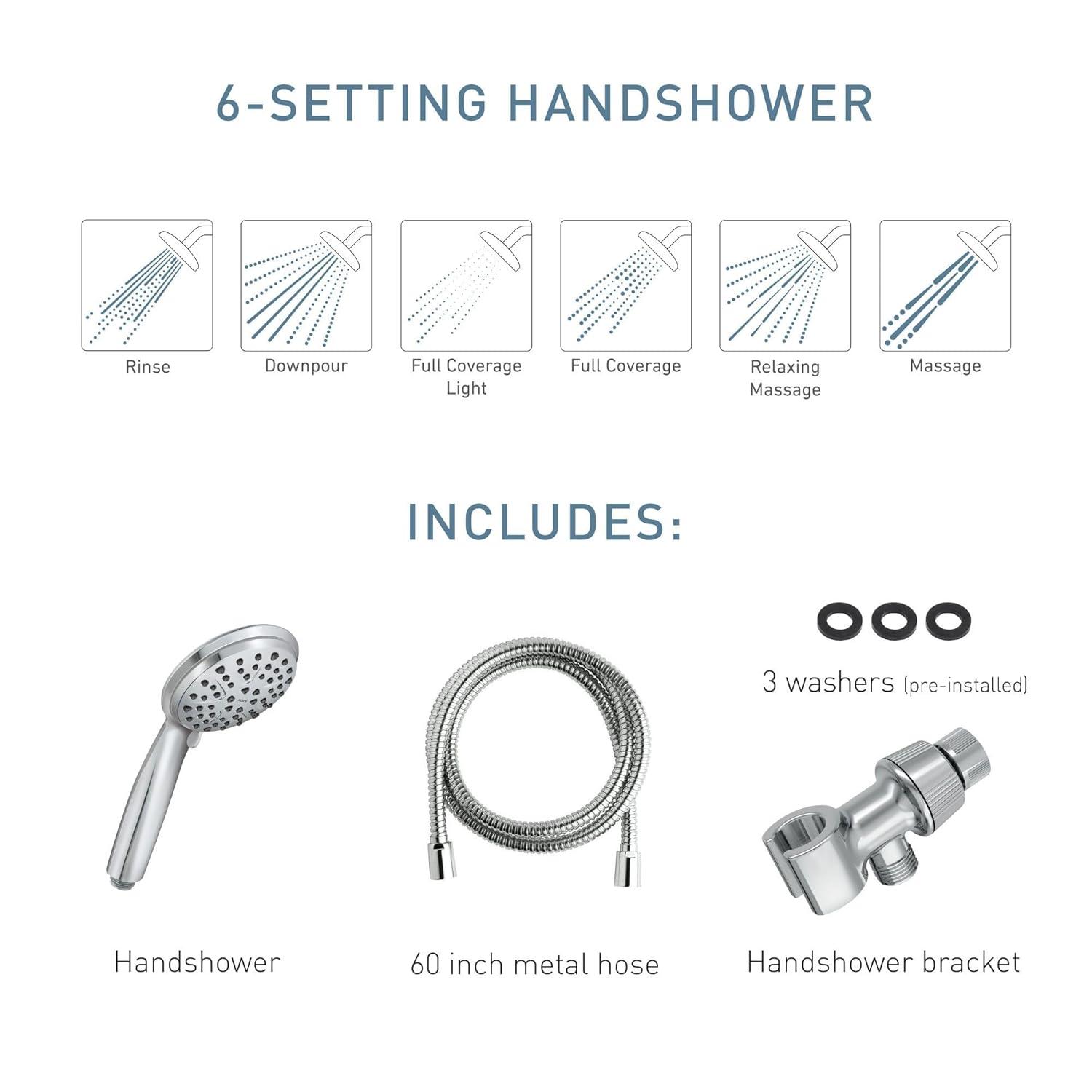 Attune 5-Function Handheld Shower Head