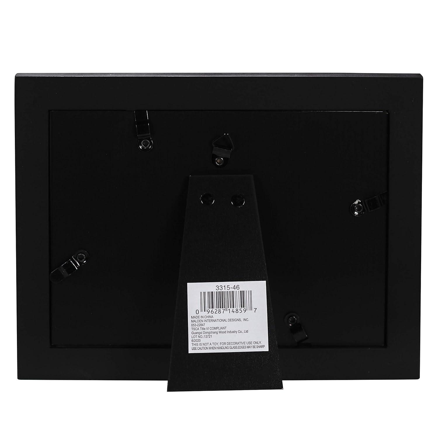 Malden 4" x 6" Glass Wall Mounted Frames, Black