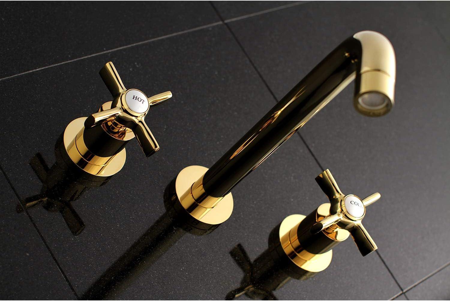 Kingston Brass Millennium Two-Handle 3-Hole Wall Mount Roman Tub Faucet