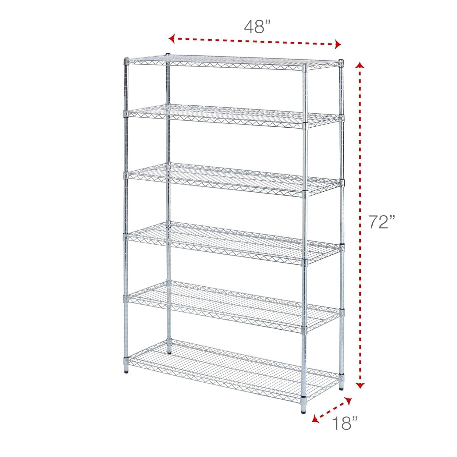 17 Stories Joan 72" H x 48" W x 18" D Commercial Wire Shelving