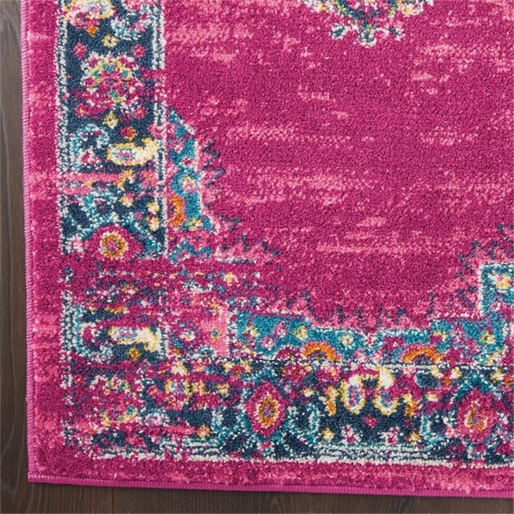 Nourison Passion Medallion Bohemian Indoor Rug Fuchsia 8' x 10'
