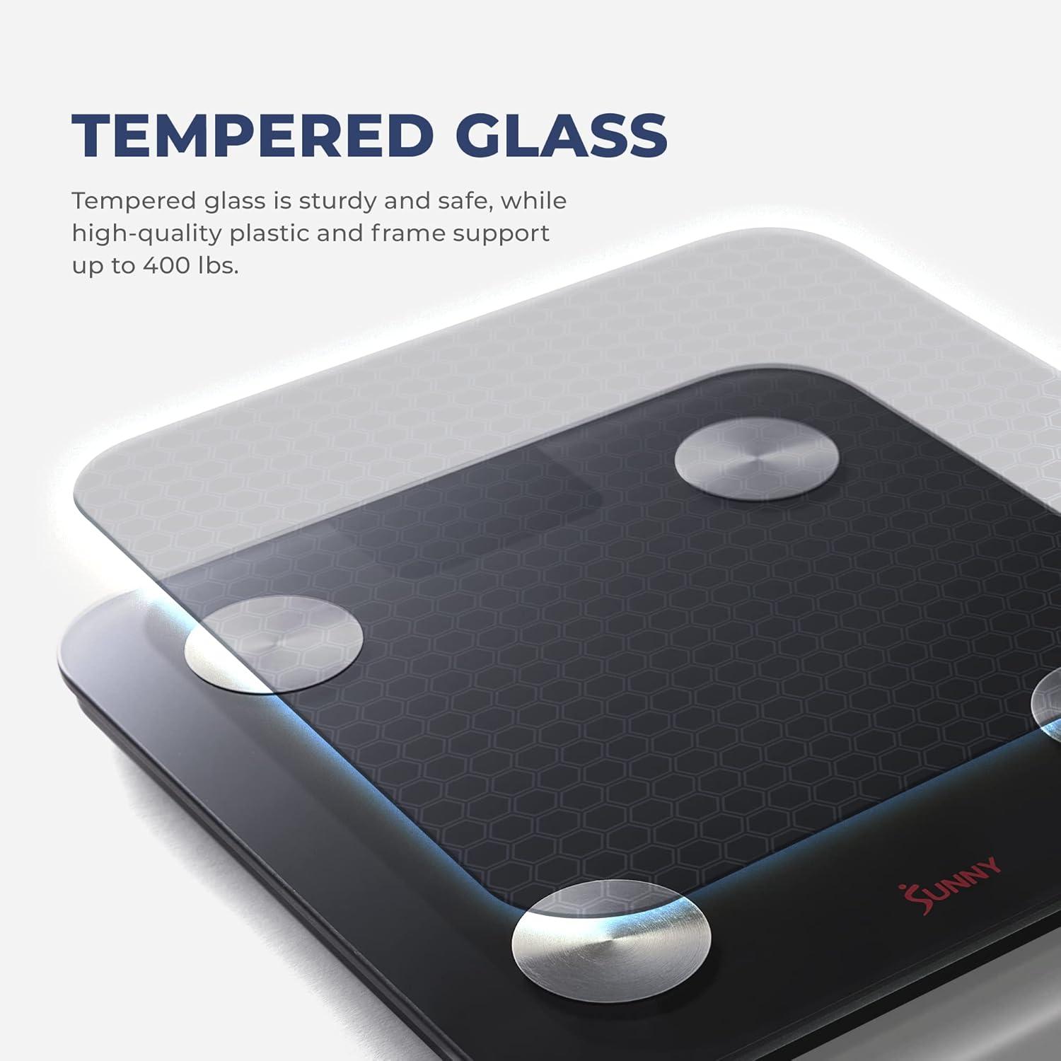 Sunny Health & Fitness Body Fat BMI Smart Scale with 20 Metric Health Tracker & Bluetooth & FREE SunnyFit® App - SF-WS022063