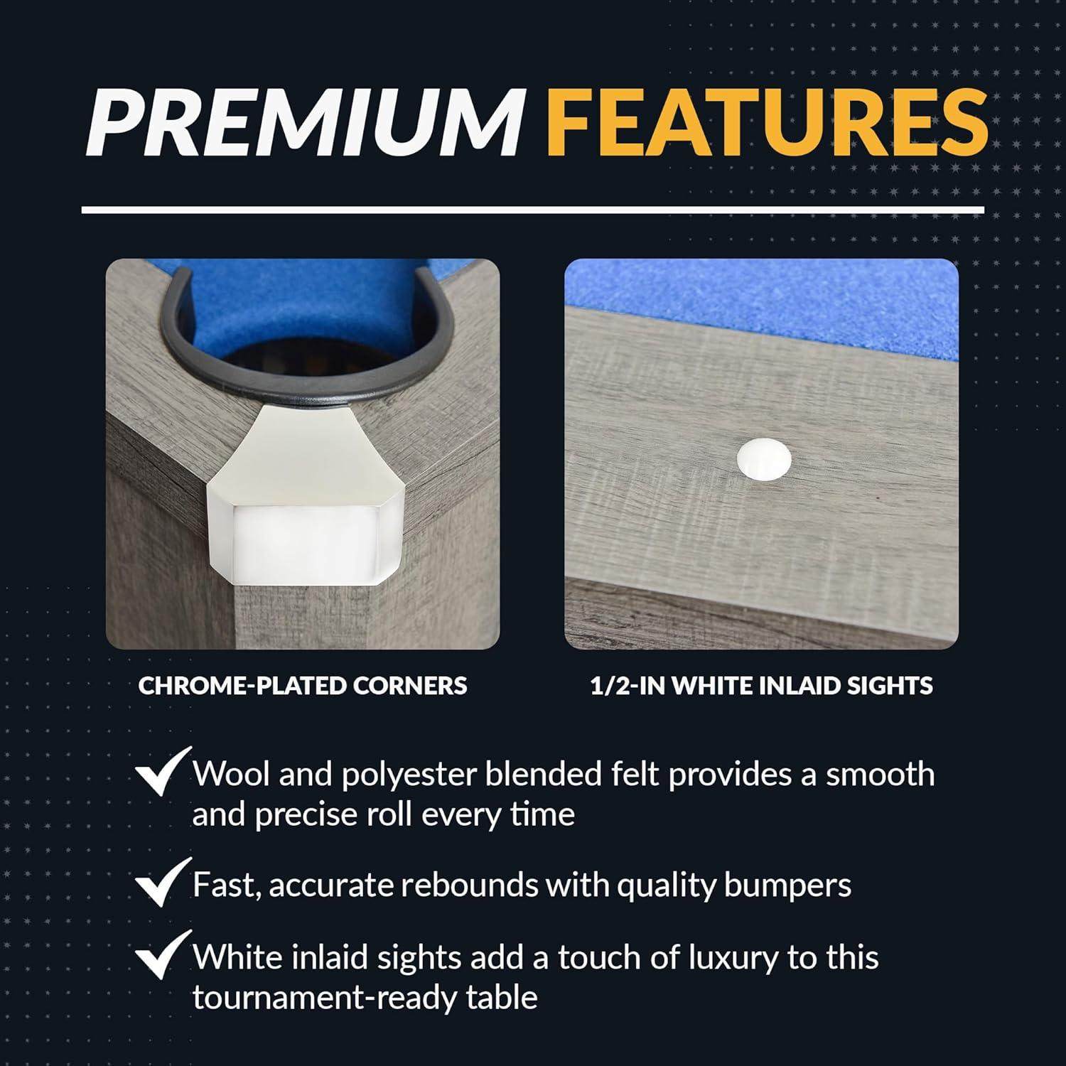 Hathaway Games Hathaway Newport Stylish 7 Ft Multi Game Pool Table Combo with Dining Top and Ping Pong – Includes Benches for Home Storage and Accessories