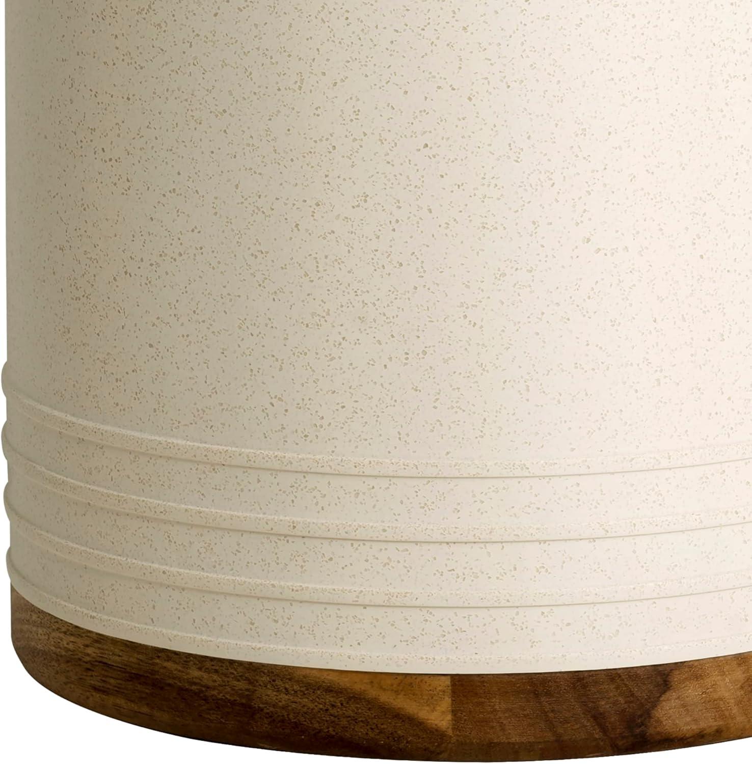 Marson Wastebasket Natural - Allure Home Creations: Resin & Wood, 9.7" High, 169oz Capacity