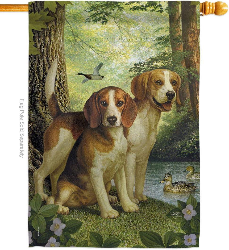 Breeze Decor Double Sided 40'' H x 28'' W Polyester Animal Flag Set