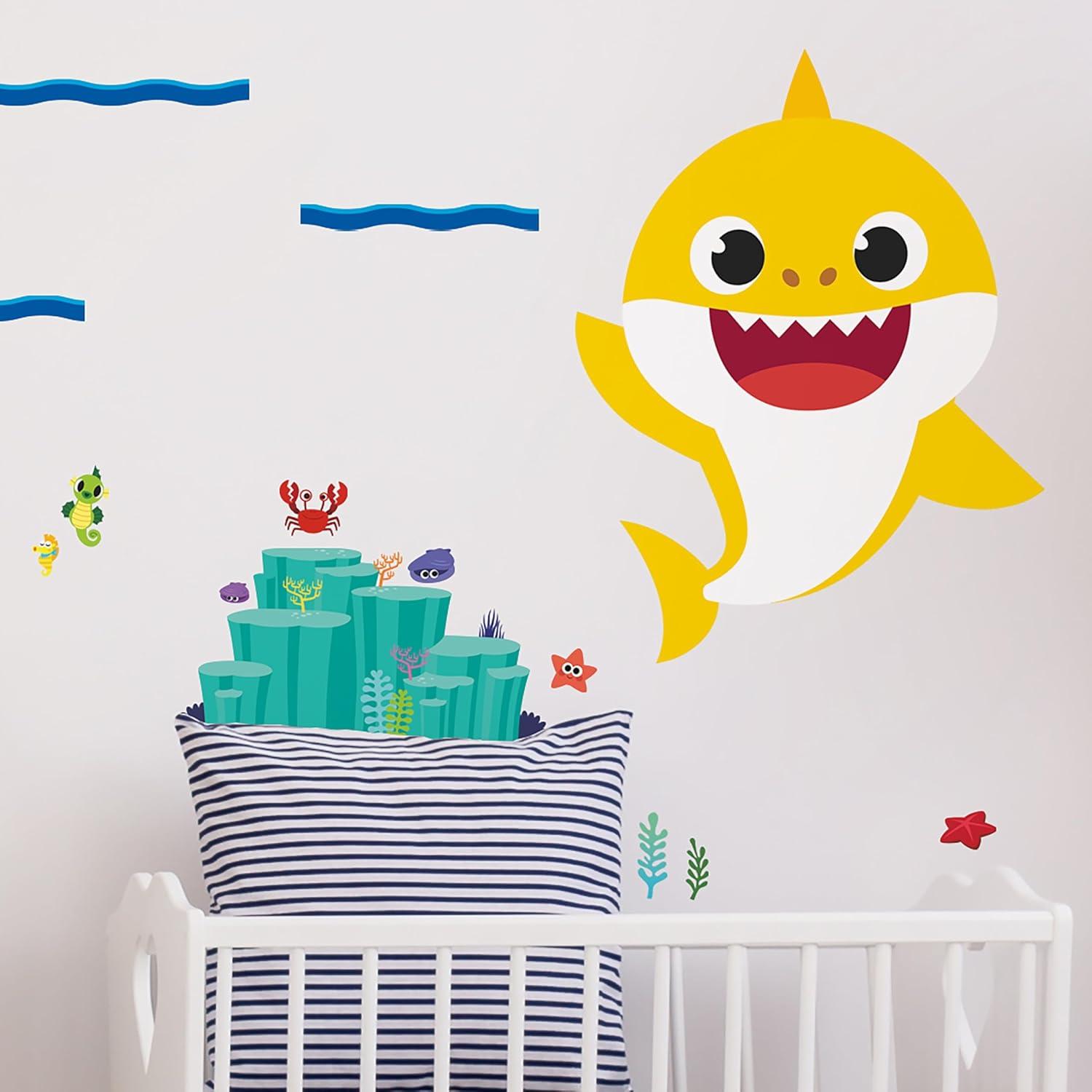 Baby Shark Peel and Stick Giant Wall Decals