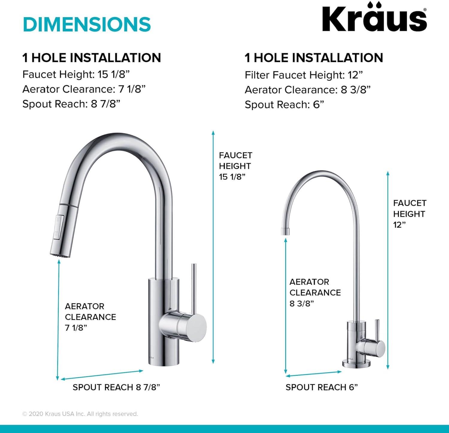 Chrome Modern Pull-Down Kitchen Faucet with Spray