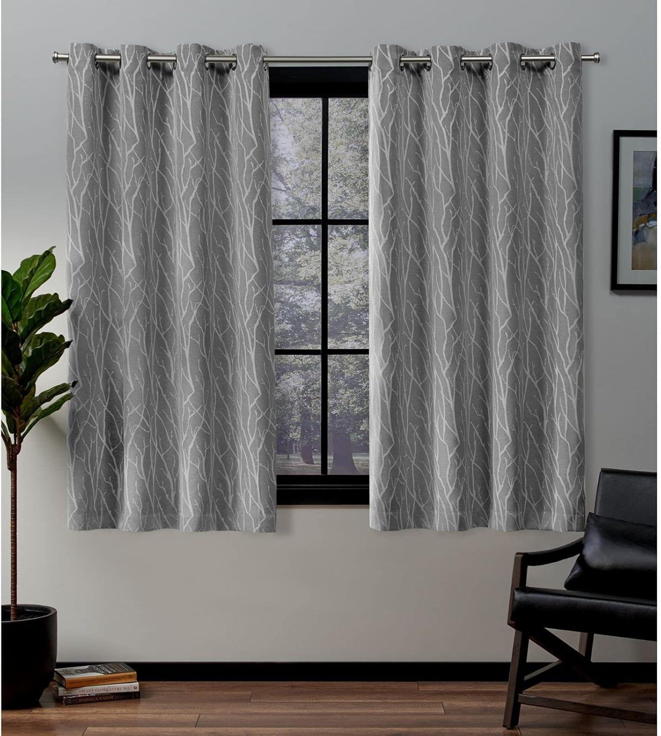 Set Of 2 Forest Hill Woven Blackout Curtain Panels - Exclusive Home