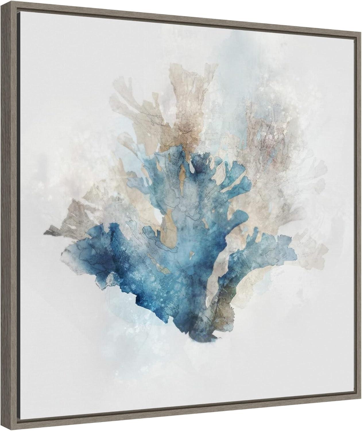 Amanti Art Blue Coral Reef II by Ken Roko Framed Canvas Wall Art