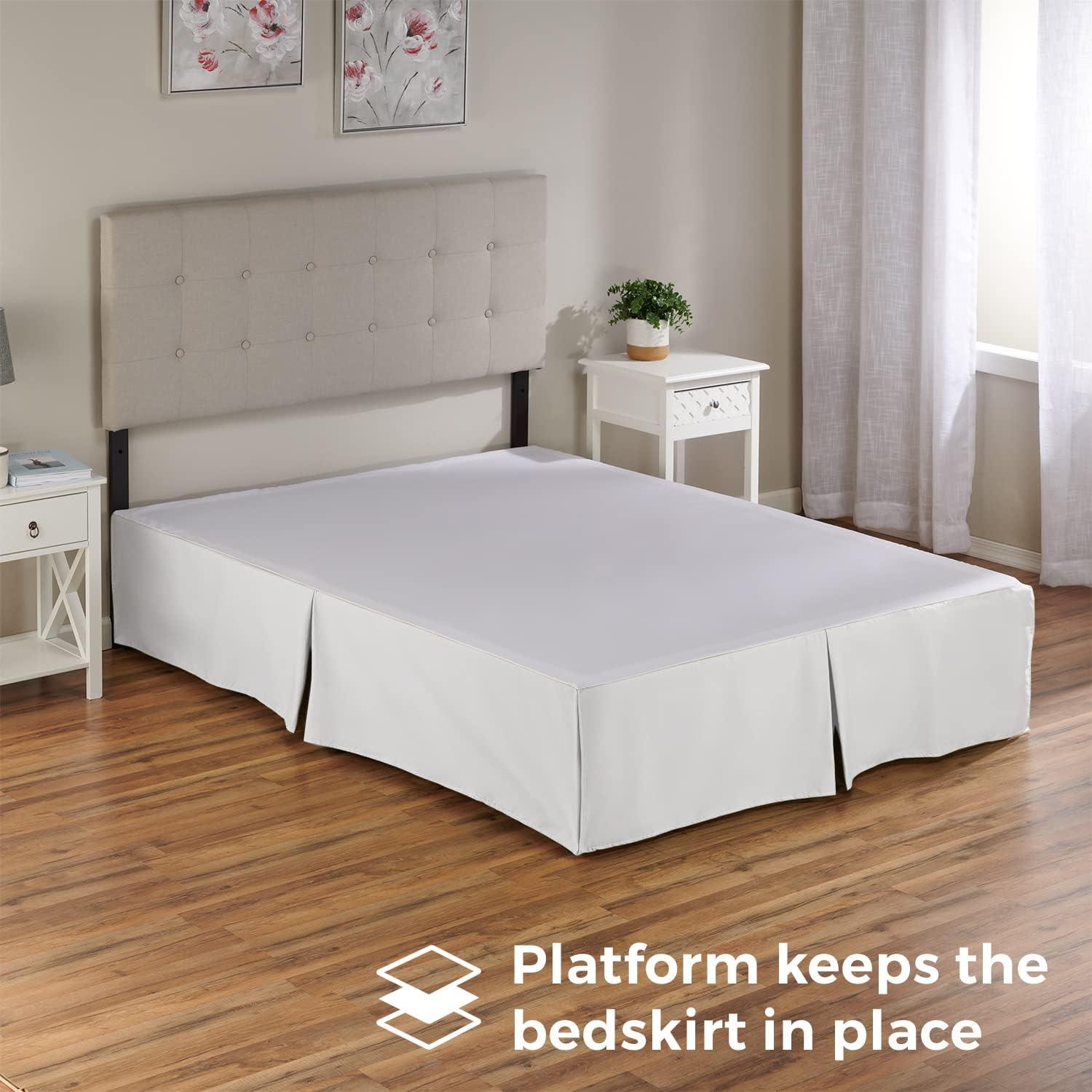 Shopbedding Tailored Bed Skirt with Split Corners,  Available in 14 Colors and Lots of Sizes