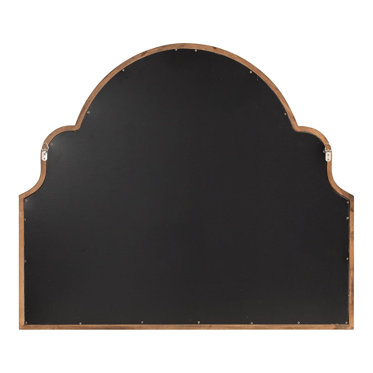 Kate and Laurel Hogan Wood Arch Mirror, 36x30, Rustic Brown