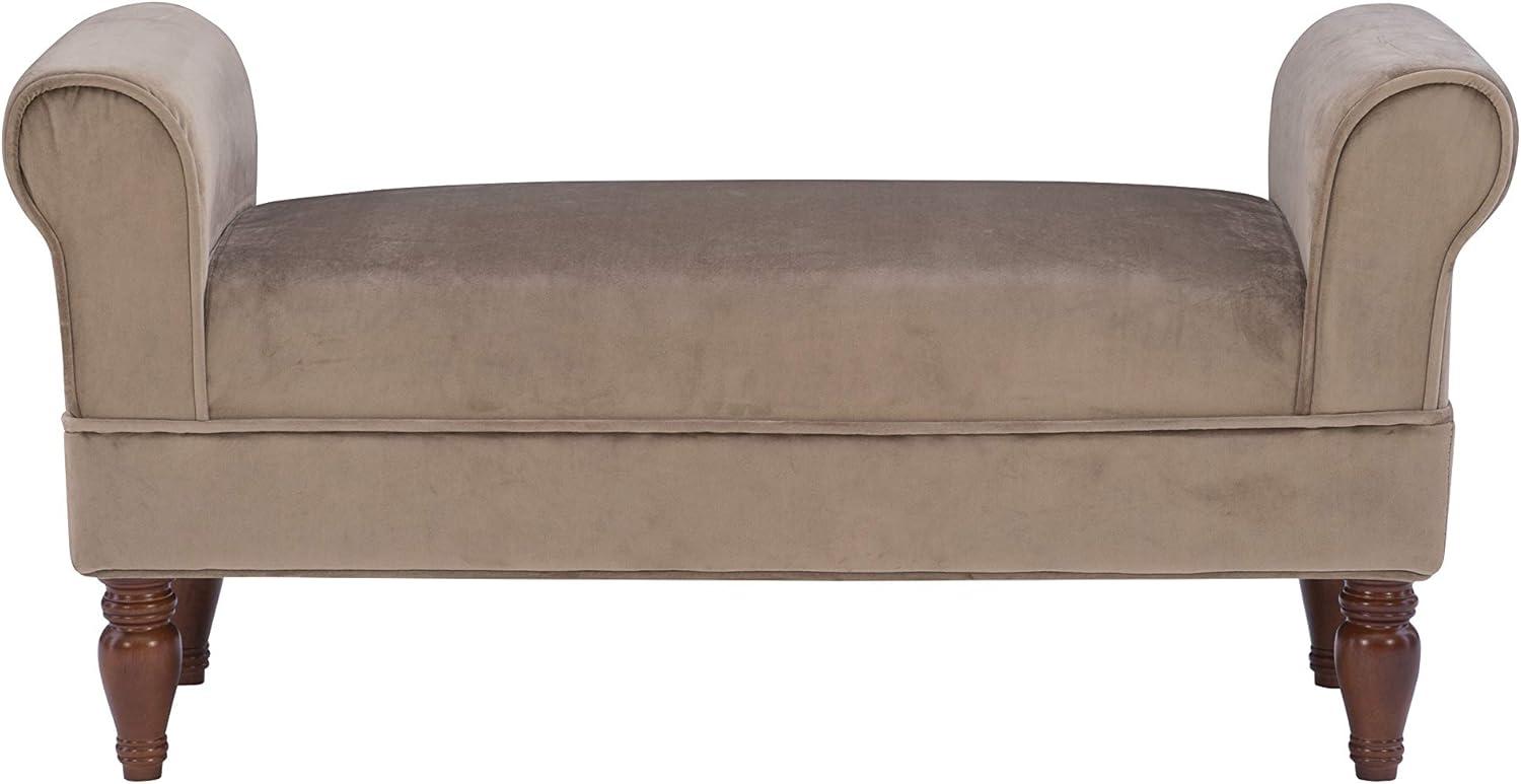 Linon Lillian Upholstered Bench, Coffee Brown