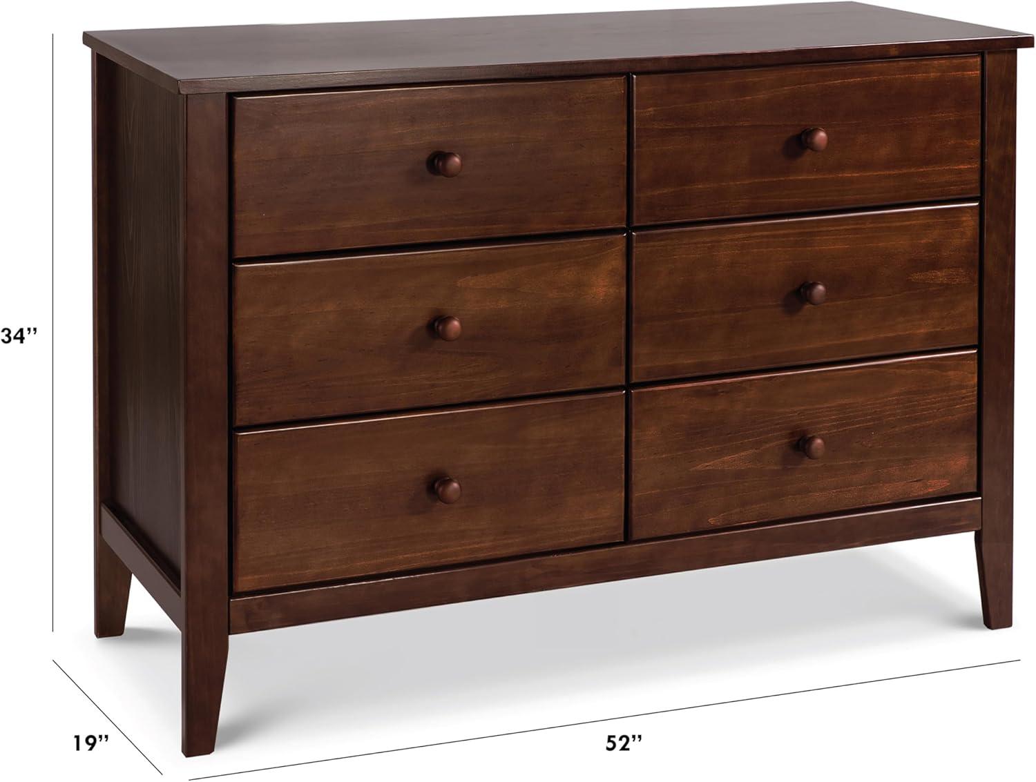 Morgan 6 Drawer 19" W Double Dresser